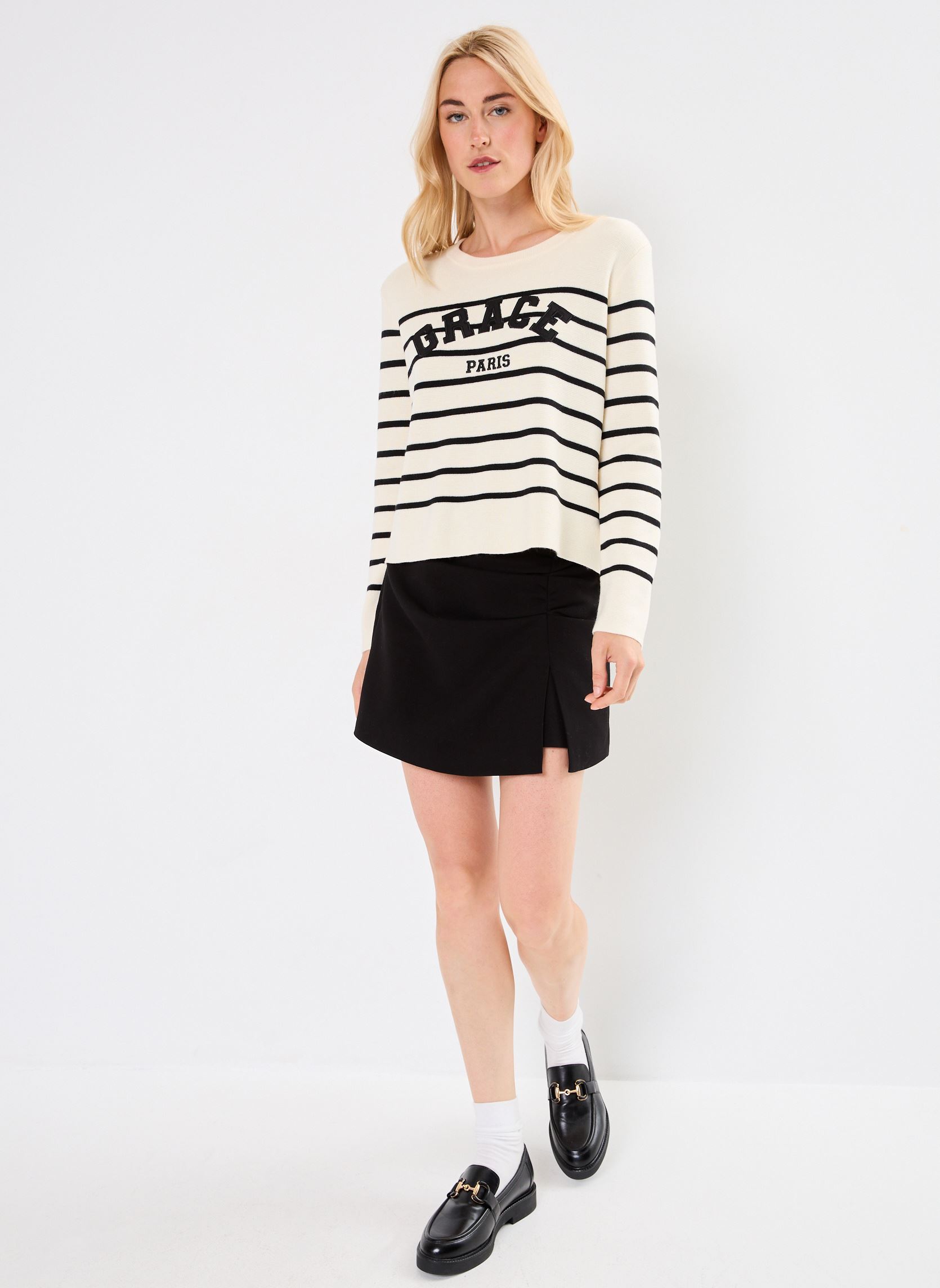 Pulls Nahia femme blanc Grace & Mila Pulls Nahia femme blanc Ecru