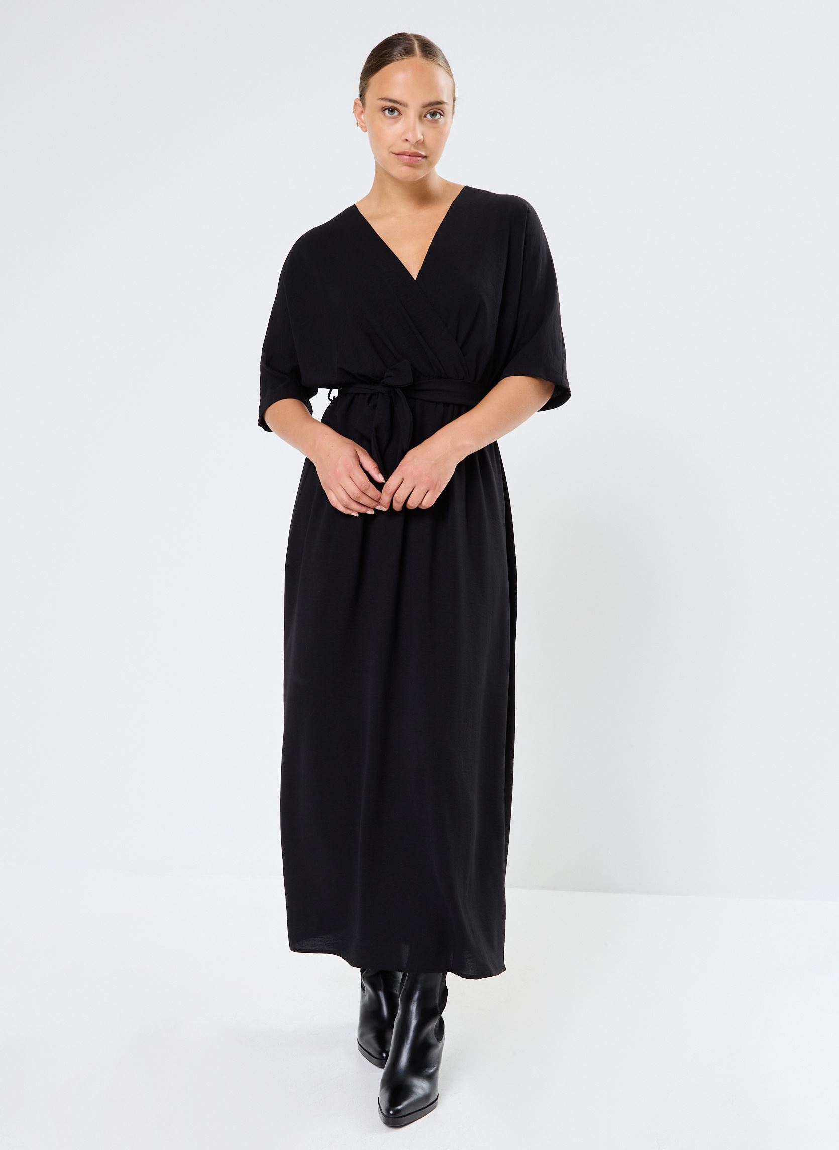 Robes longues Naya femme noir Grace & Mila Robes longues Naya femme noir Noir