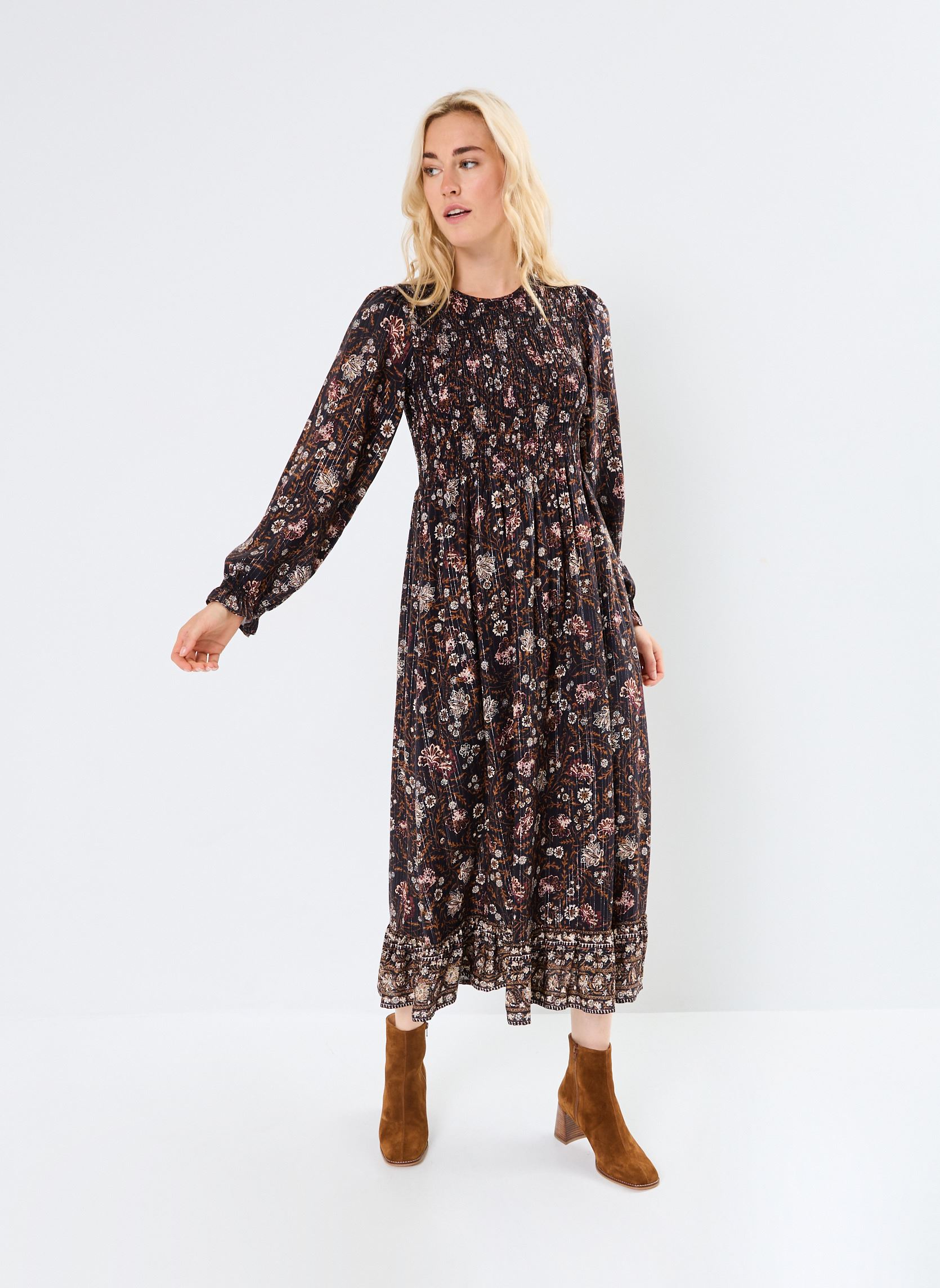 Robes longues Nova femme noir Grace & Mila Robes longues Nova femme noir Noir