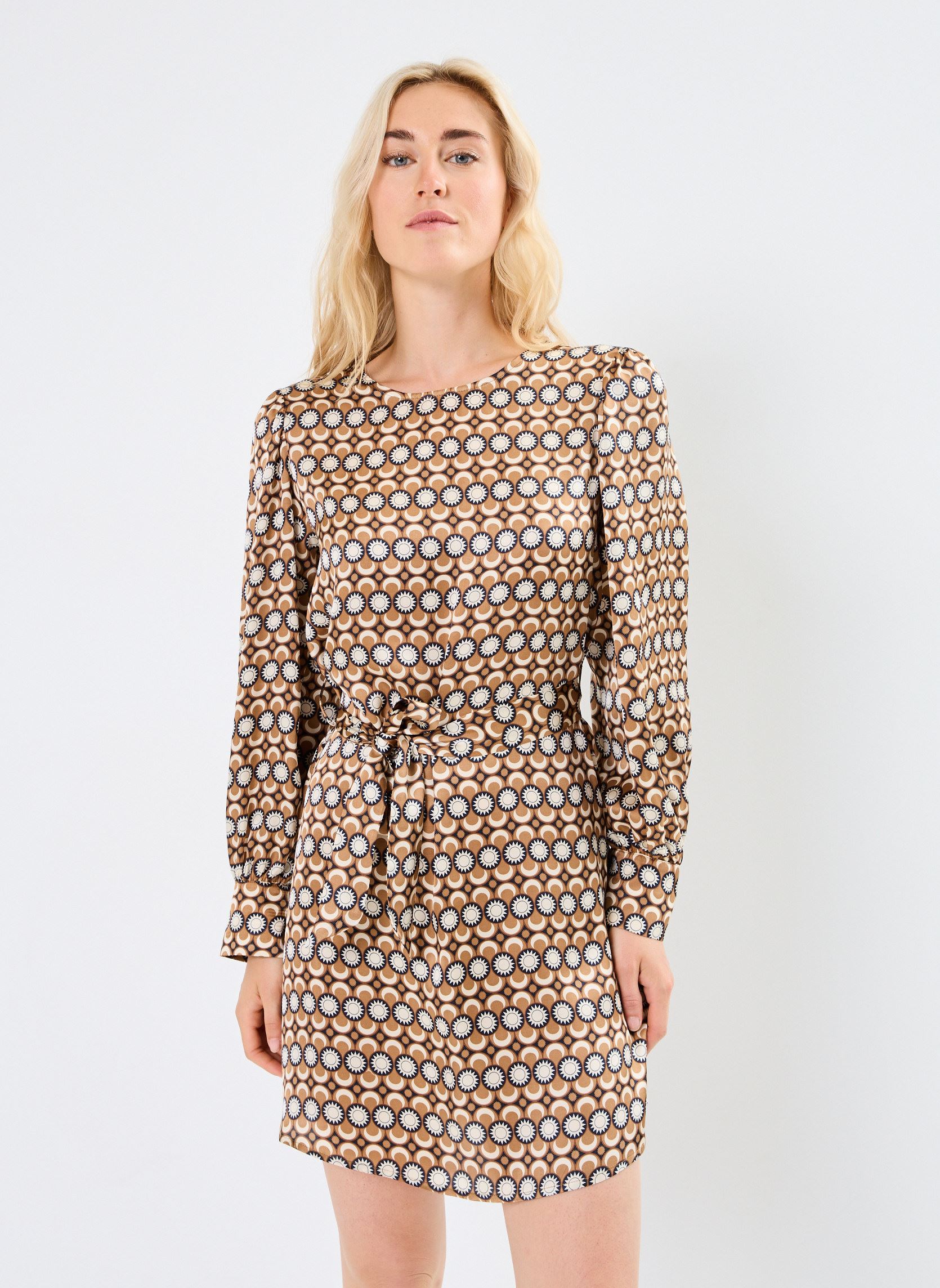 Robes Nuit femme marron Grace & Mila Robes Nuit femme marron Camel