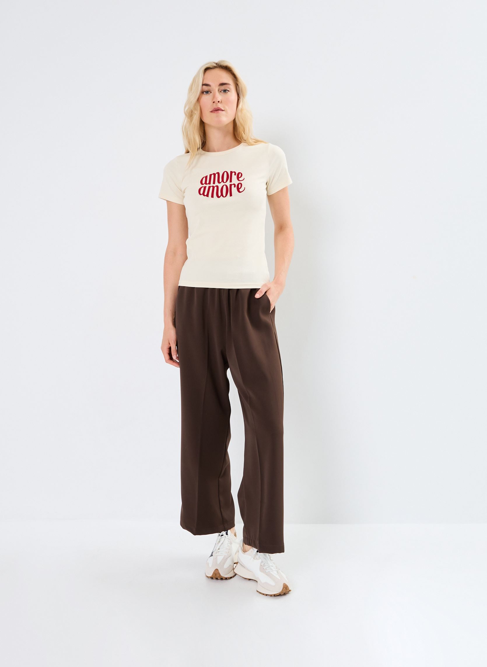 T-shirt a maniche corte Nicolette donna beige Grace & Mila T-shirt a maniche corte Nicolette donna beige Beige