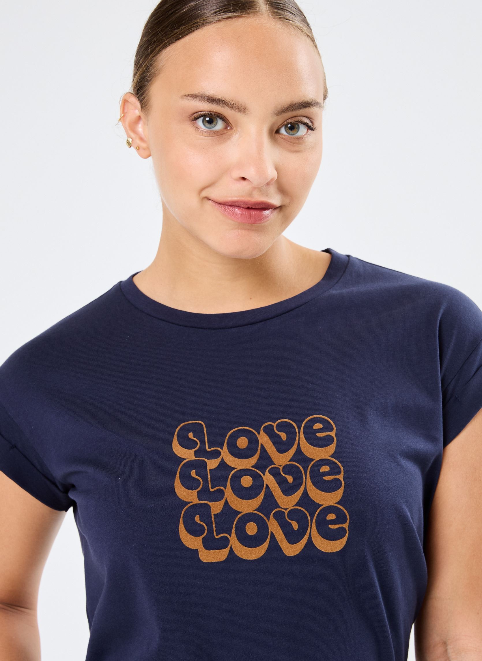 Tee-shirts manches courtes Ninalou femme bleu Grace & Mila Tee-shirts manches courtes Ninalou femme bleu Marine