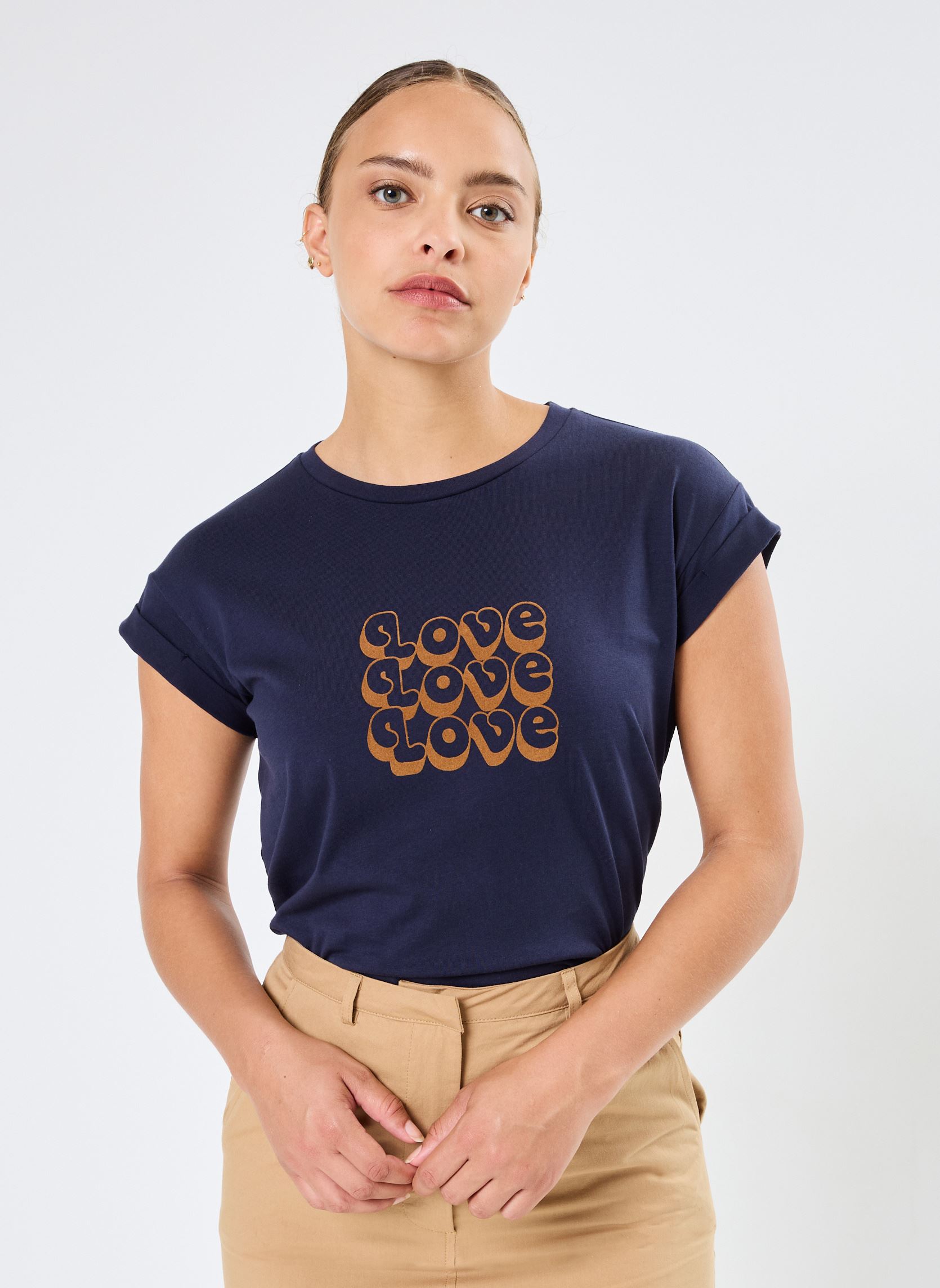 Tee-shirts manches courtes Ninalou femme bleu Grace & Mila Tee-shirts manches courtes Ninalou femme bleu Marine