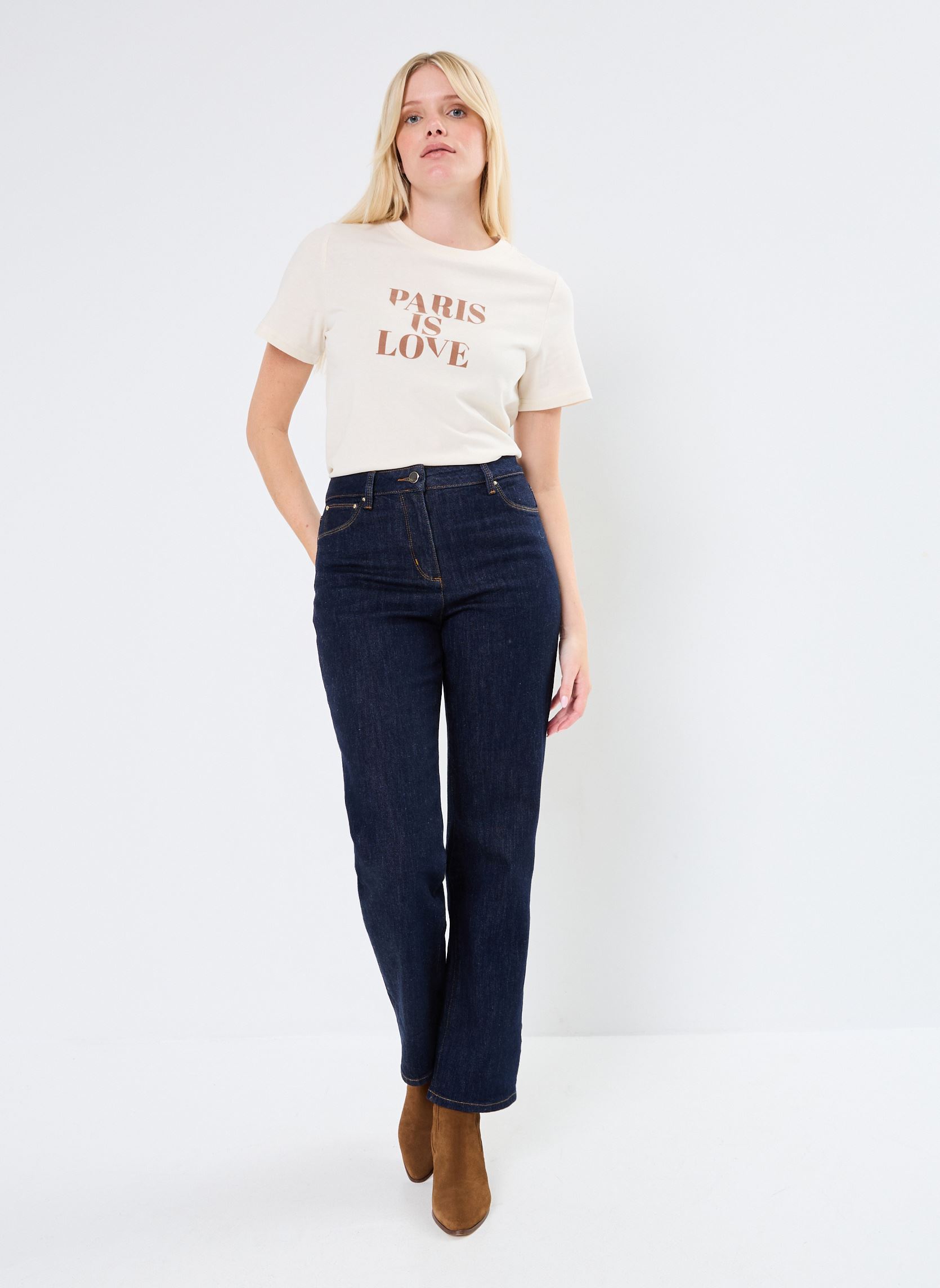 Tee-shirts manches courtes Nobuto femme beige Grace & Mila Tee-shirts manches courtes Nobuto femme beige BEIGE