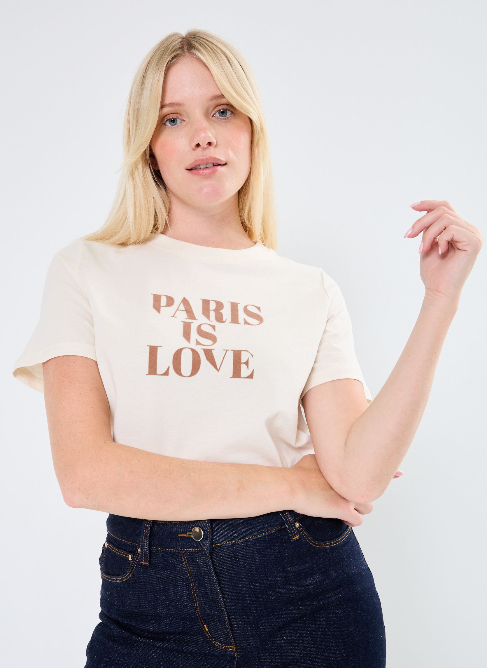 Tee-shirts manches courtes Nobuto femme beige Grace & Mila Tee-shirts manches courtes Nobuto femme beige BEIGE