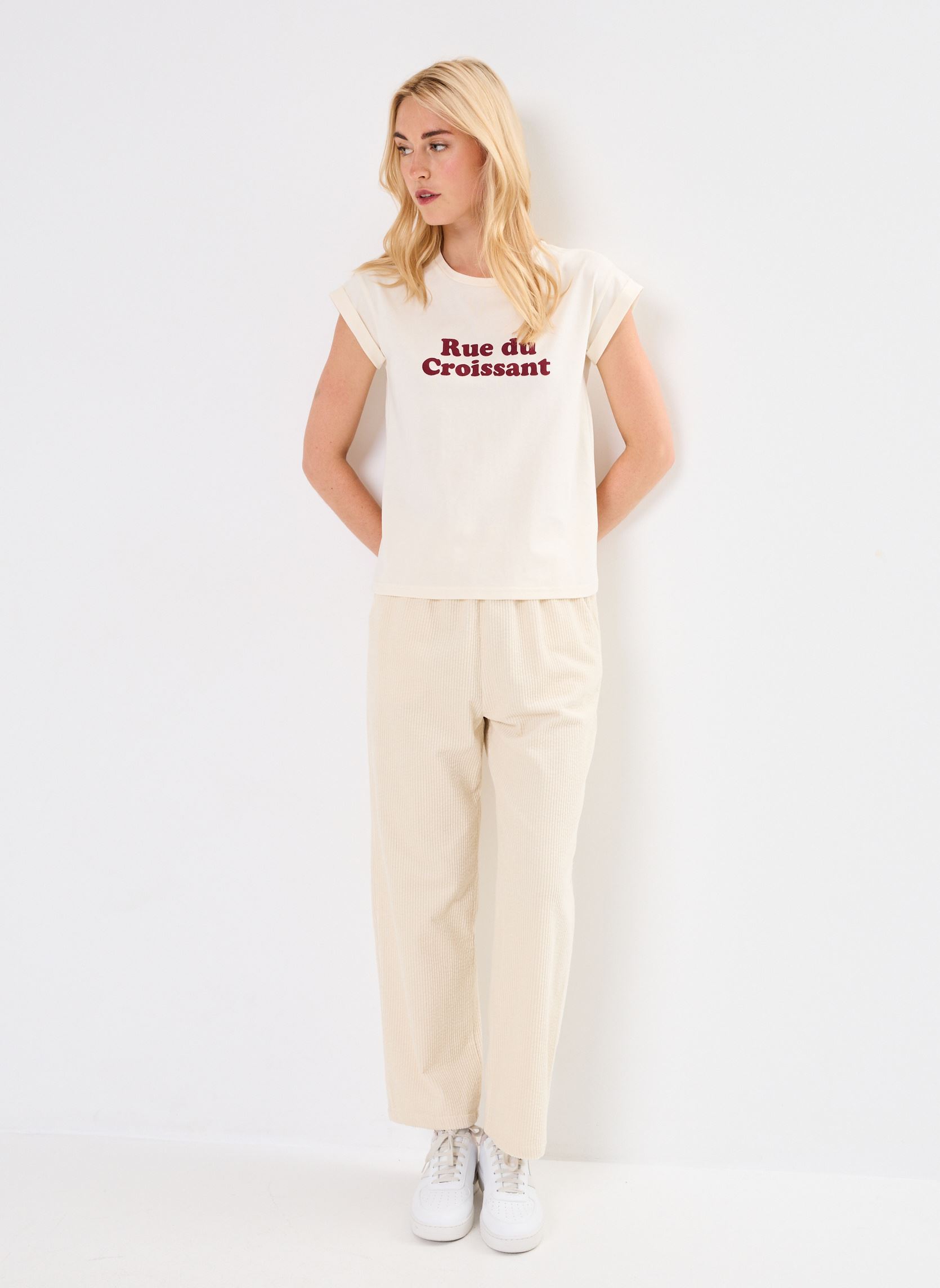 Kurzarm-T-Shirts Noodle damen beige Grace & Mila Kurzarm-T-Shirts Noodle damen beige Beige