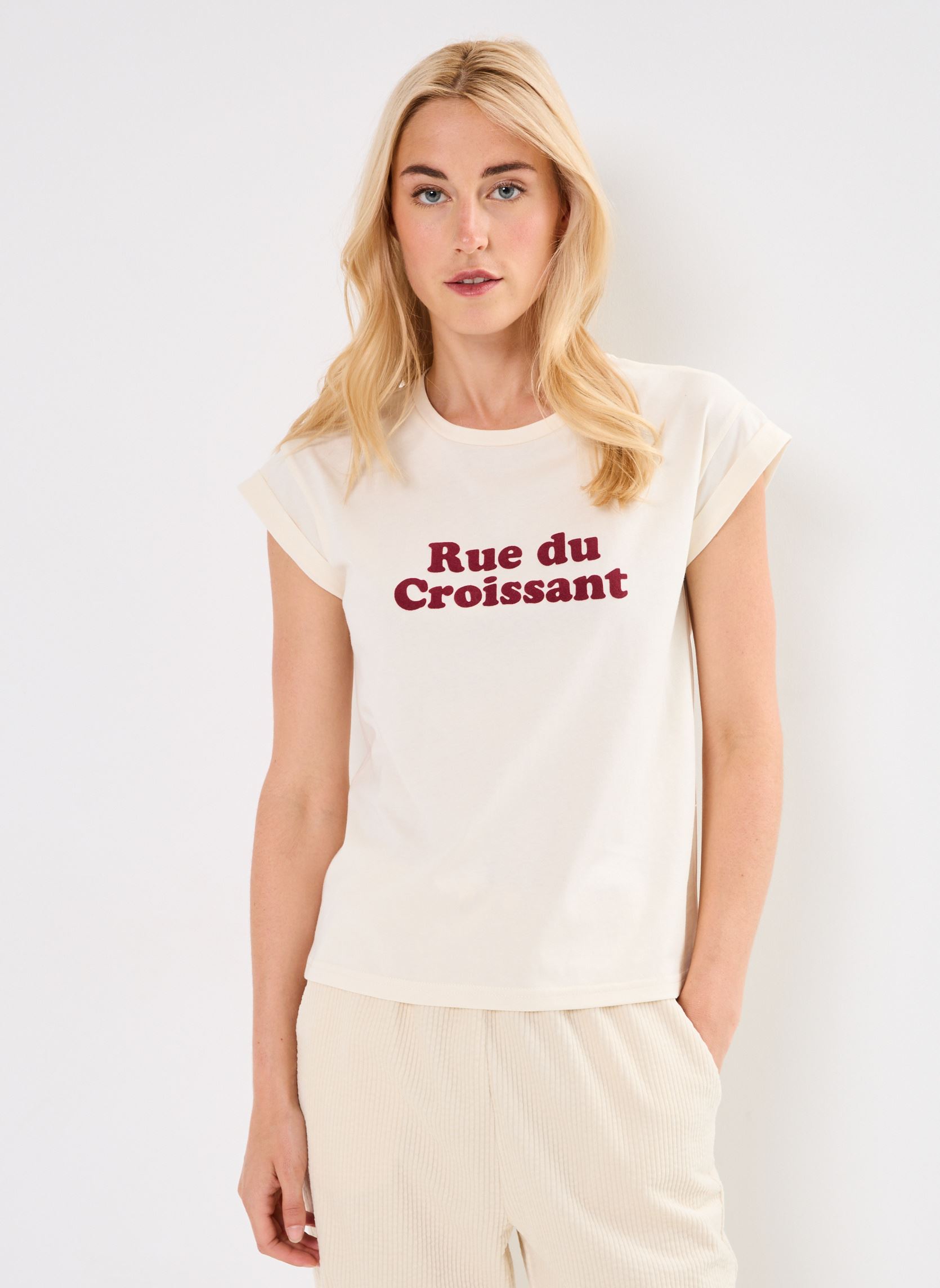 Kurzarm-T-Shirts Noodle damen beige Grace & Mila Kurzarm-T-Shirts Noodle damen beige Beige