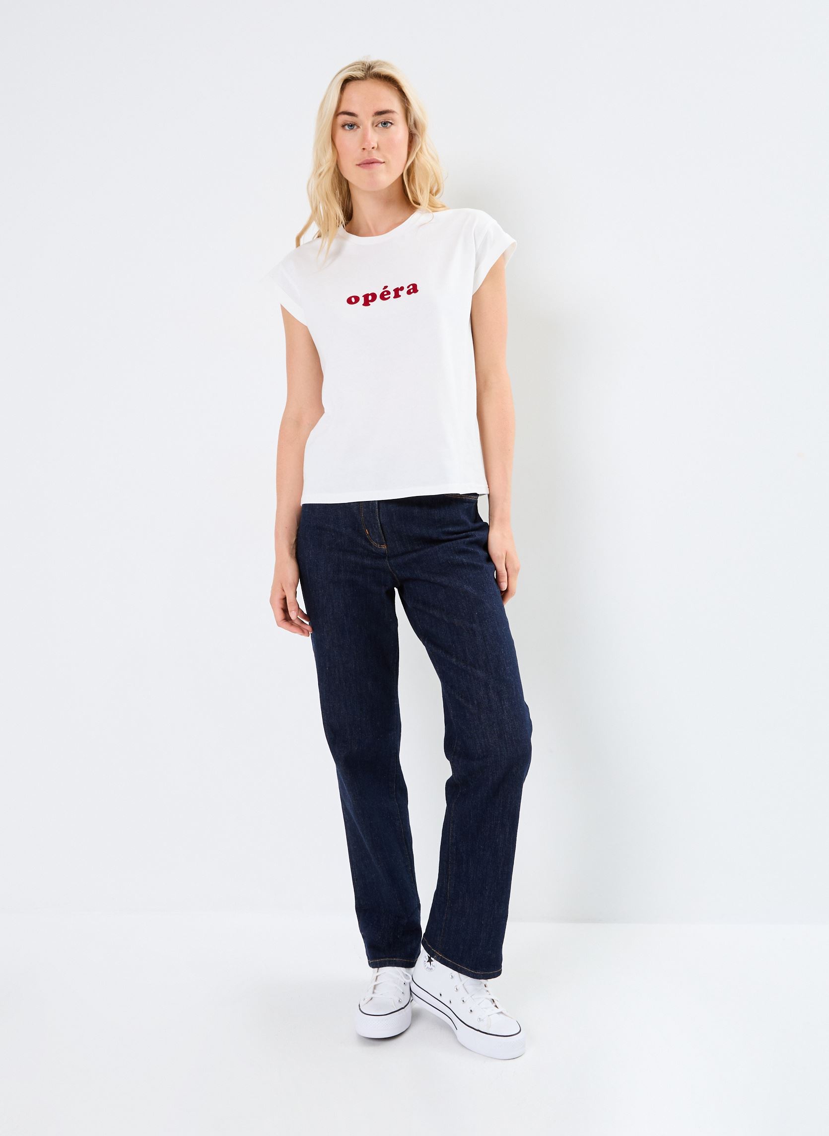 Kurzarm-T-Shirts Noodle damen weiß Grace & Mila Kurzarm-T-Shirts Noodle damen weiß Ecru