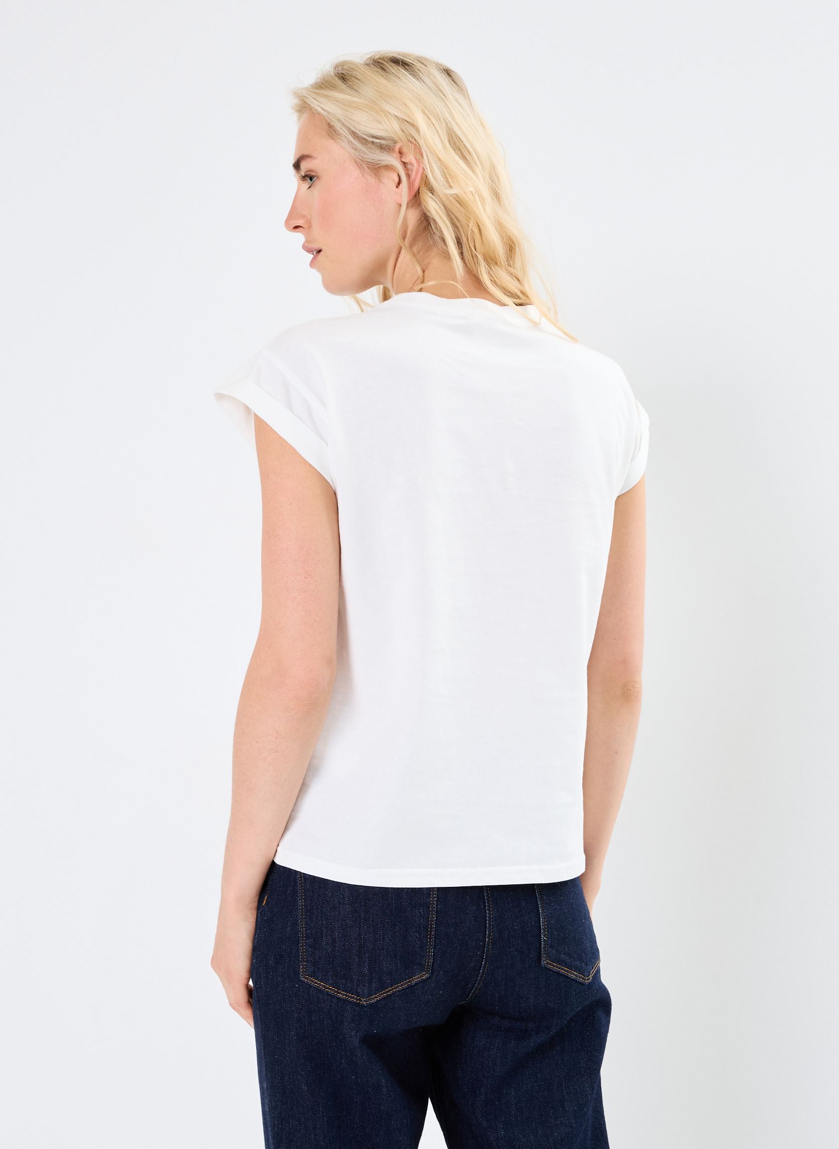 Kurzarm-T-Shirts Noodle damen weiß Grace & Mila Kurzarm-T-Shirts Noodle damen weiß Ecru