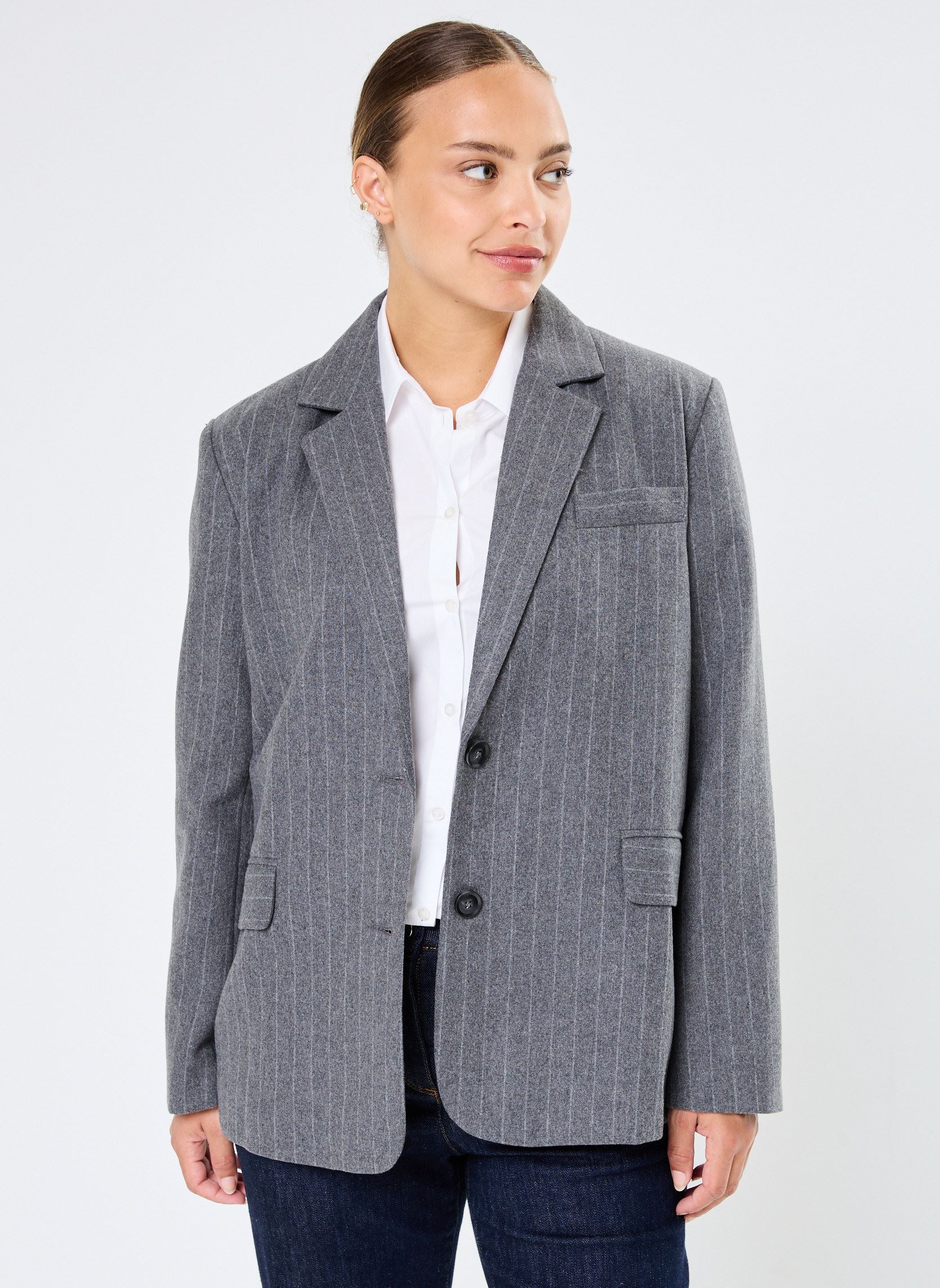 Blazer Nikita dames grijs Grace & Mila Blazer Nikita dames grijs Anthracite