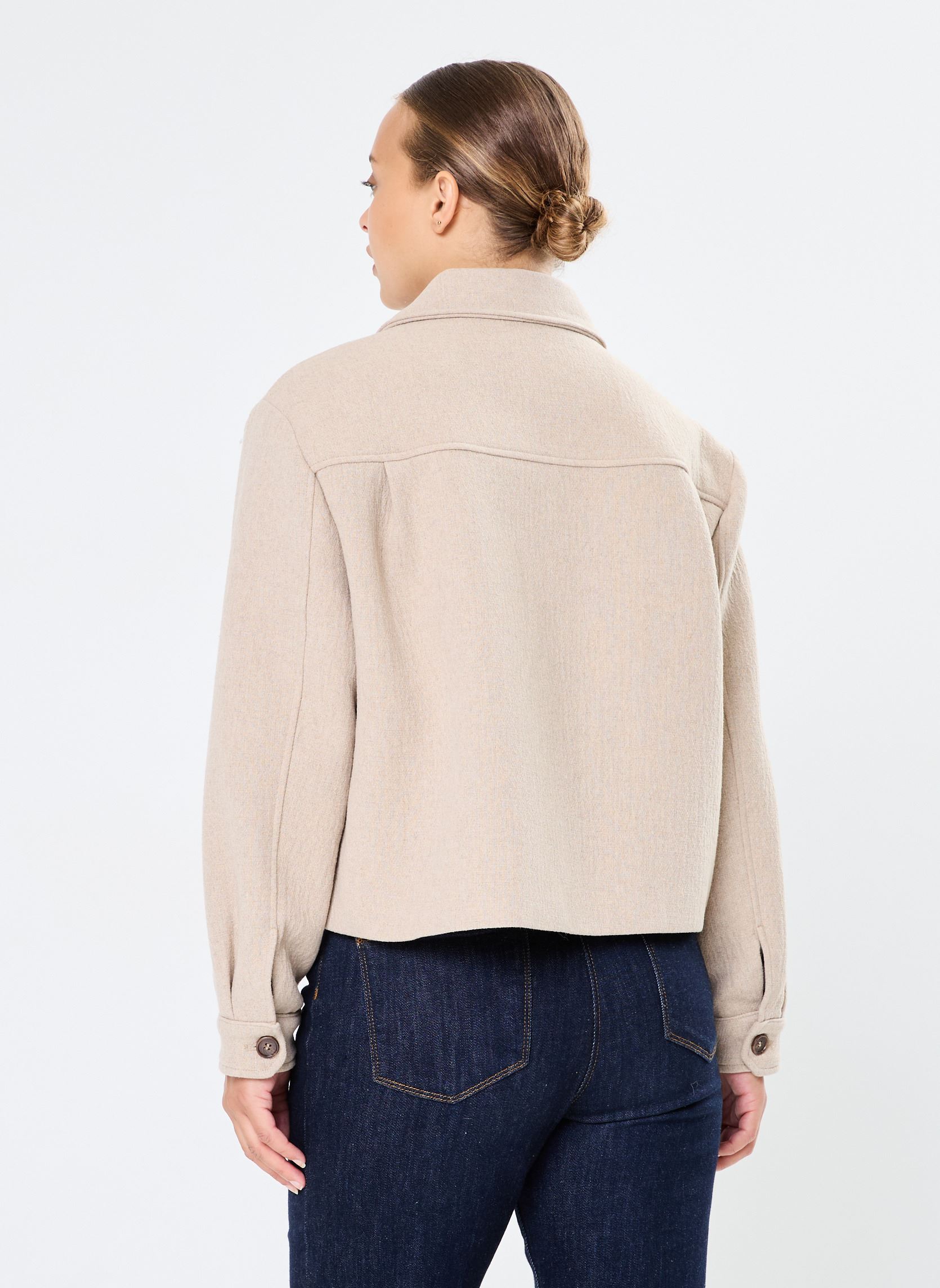 Blousons Novembre femme beige Grace & Mila Blousons Novembre femme beige Sable