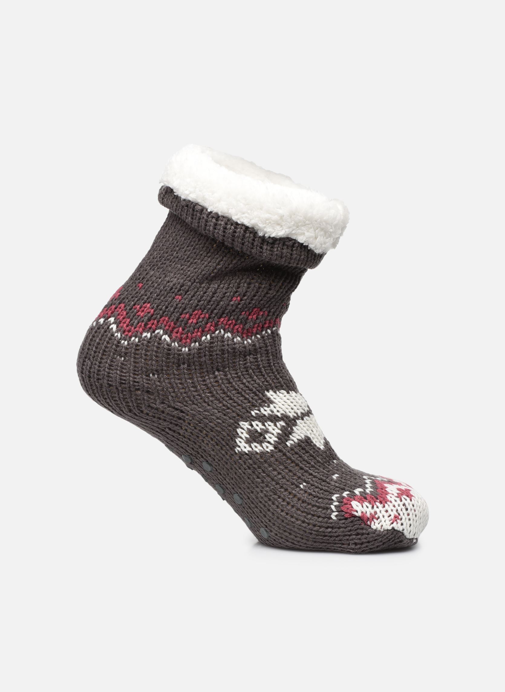Chaussettes anti-dérapantes Chaussons chaussettes motifs noel femme femme gris Sarenza Wear Chaussettes anti-dérapantes Chaussons chaussettes motifs noel femme femme gris GRIS