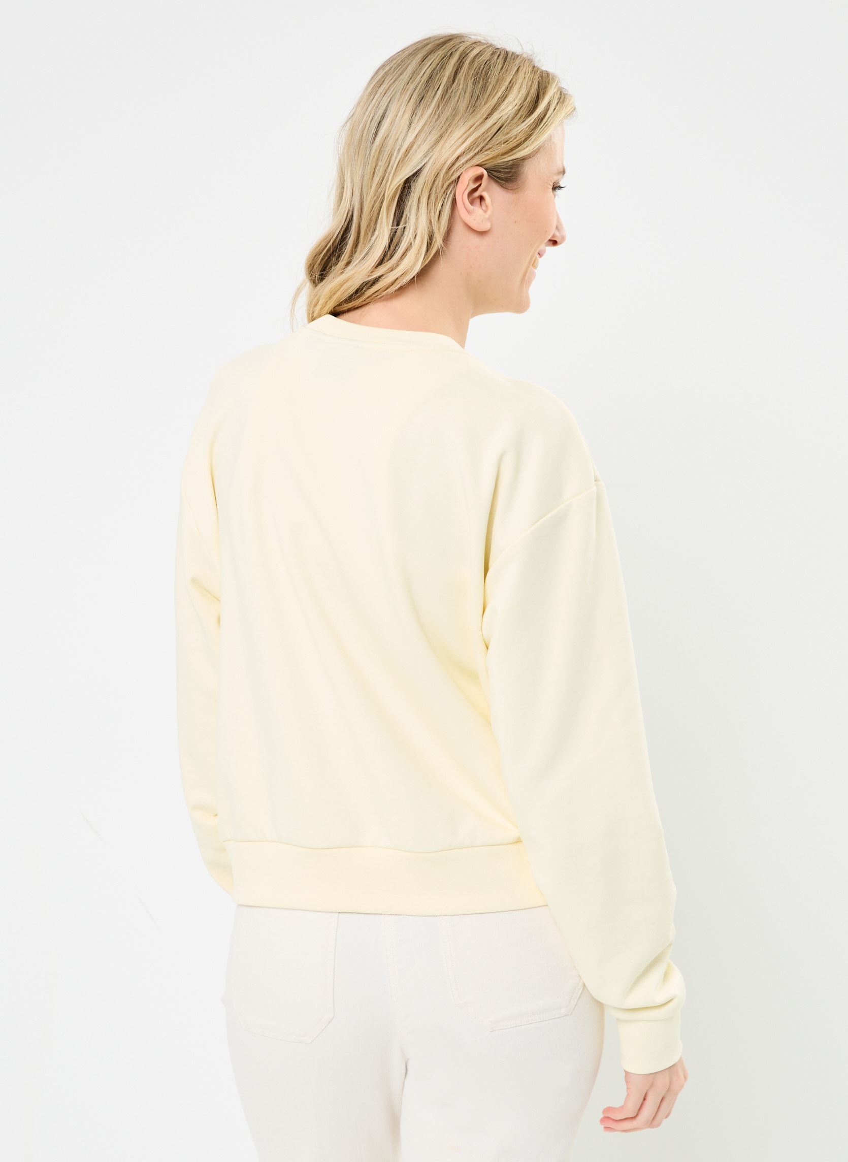 Sweatshirts W Essential Ft Rlx Crew femme jaune Vans Sweatshirts W Essential Ft Rlx Crew femme jaune LEMON ICING