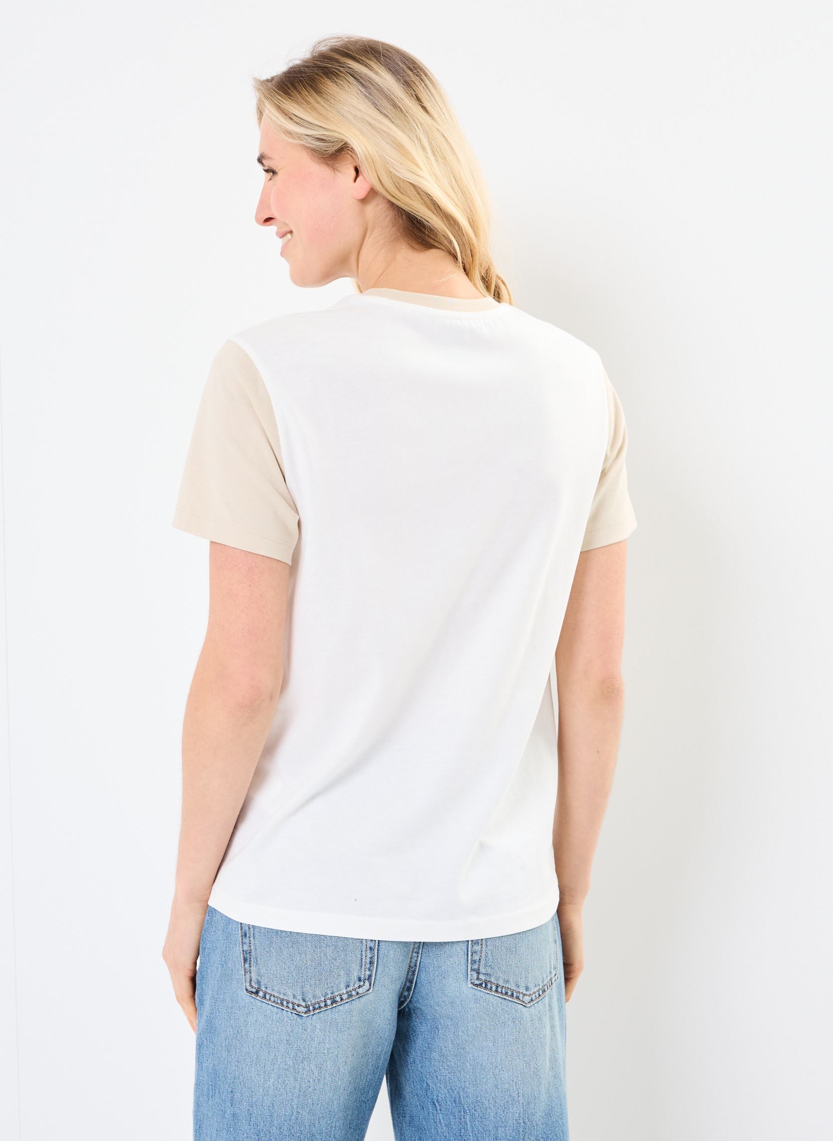 Tee-shirts manches courtes Colorblock Bff Tee femme beige Vans Tee-shirts manches courtes Colorblock Bff Tee femme beige MARSHMALLOW-OATMEAL