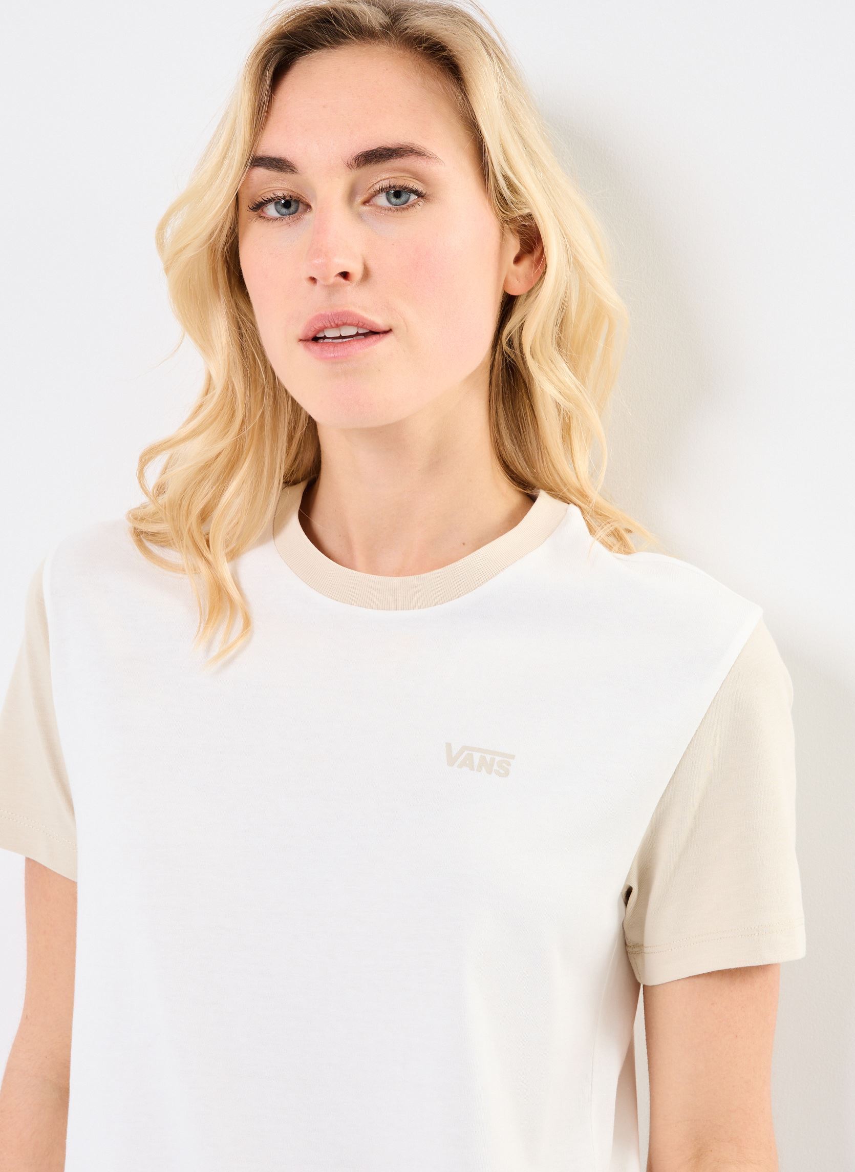 Tee-shirts manches courtes Colorblock Bff Tee femme beige Vans Tee-shirts manches courtes Colorblock Bff Tee femme beige MARSHMALLOW-OATMEAL