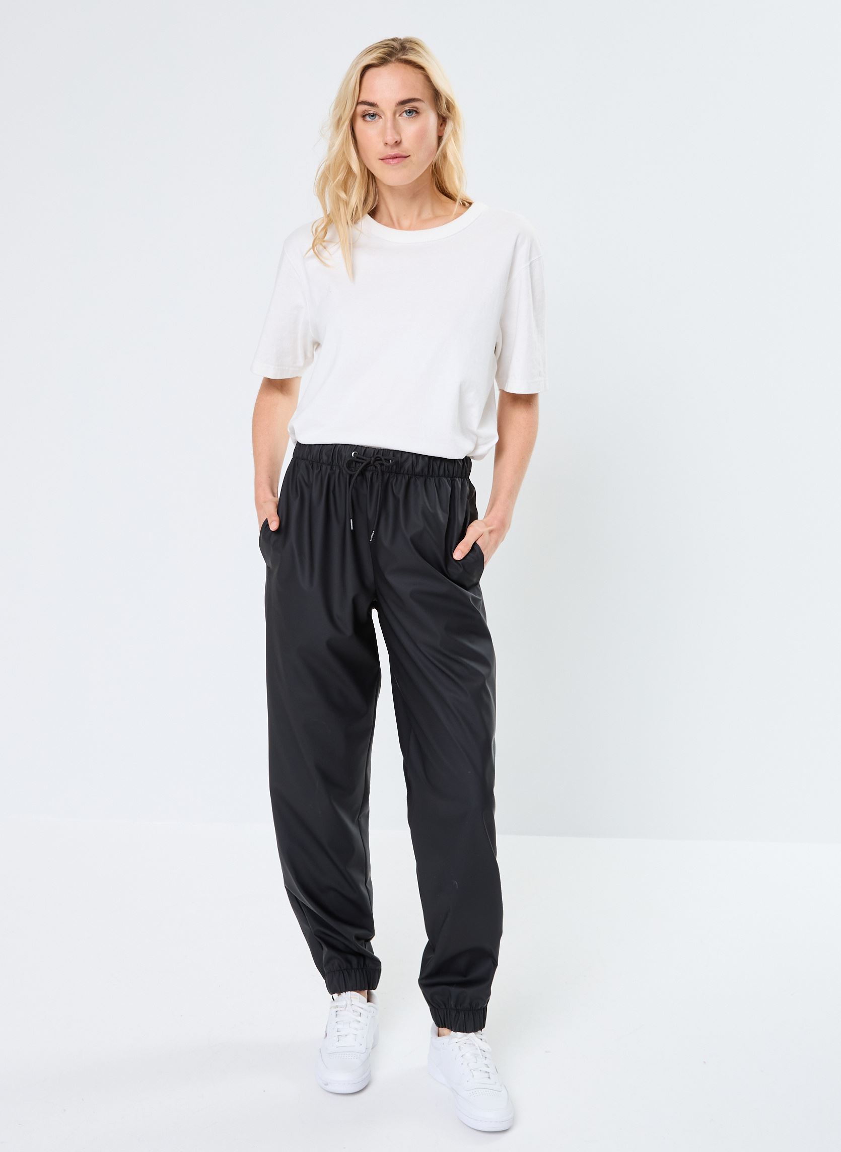 Pantalons droit Rain Pants Regular W3 - Unisexe femme noir Rains Pantalons droit Rain Pants Regular W3 - Unisexe femme noir Black