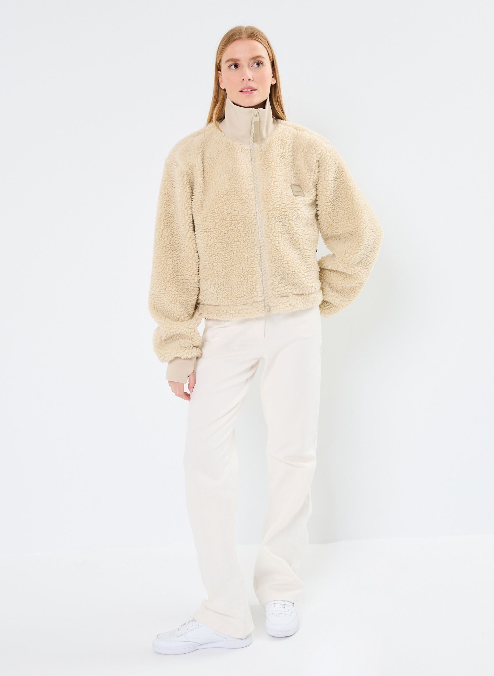 Polares Kofu Fleece Short Jacket T2 mujer beige Rains Polares Kofu Fleece Short Jacket T2 mujer beige SAND