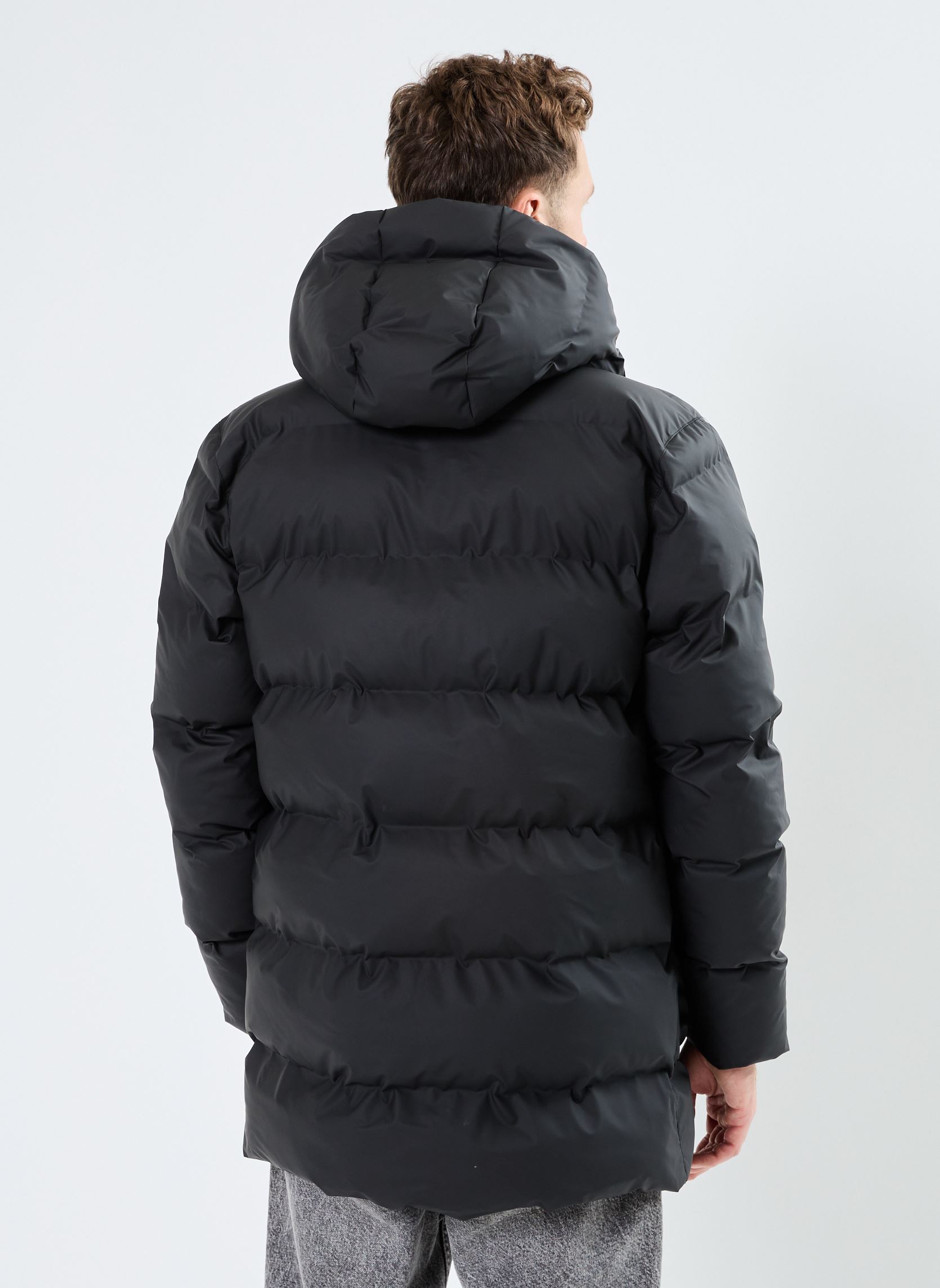 Daunenjacken Alta Long Puffer Cargo Jacket W3T4 herren schwarz Rains Daunenjacken Alta Long Puffer Cargo Jacket W3T4 herren schwarz BLACK