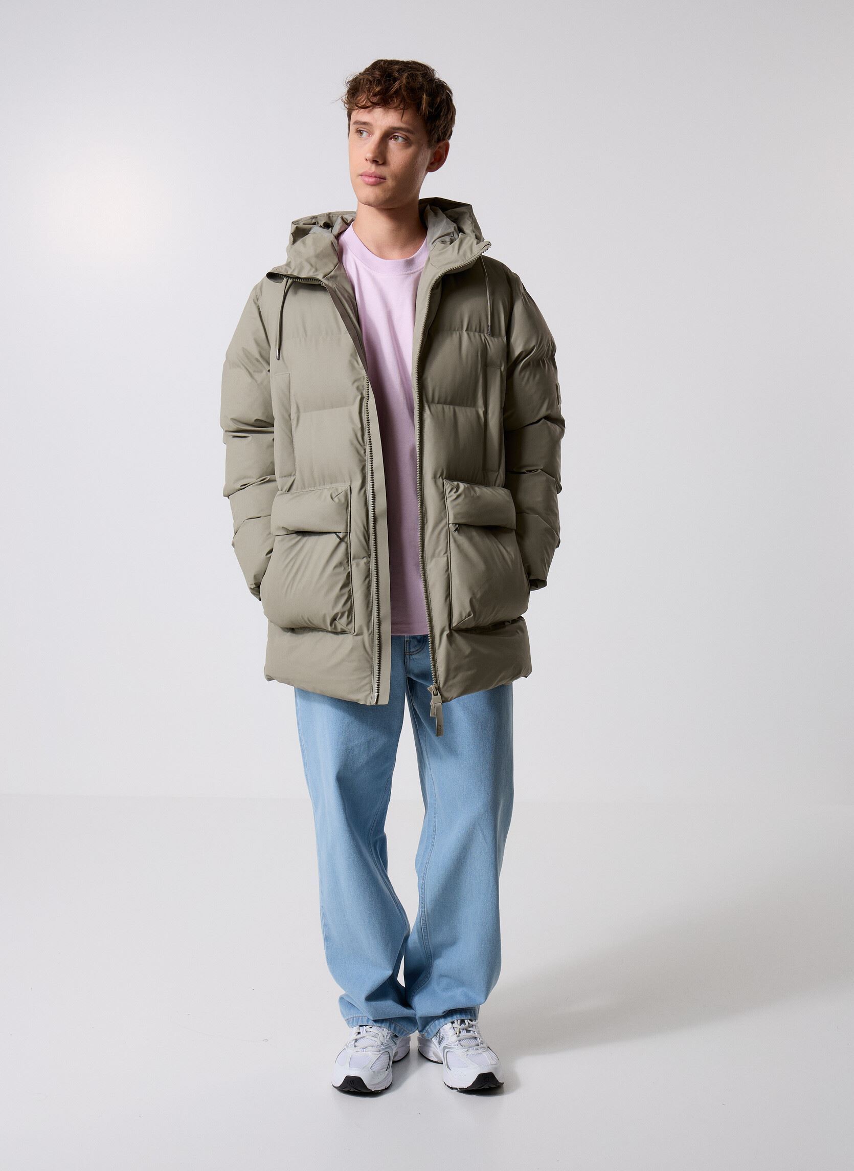 Daunenjacken Alta Long Puffer Cargo Jacket W3T4 herren grün Rains Daunenjacken Alta Long Puffer Cargo Jacket W3T4 herren grün DRIFT
