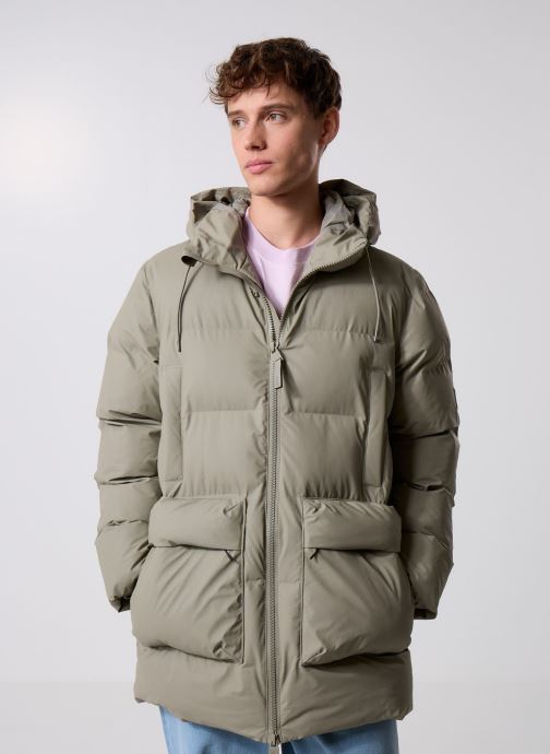 Rains Gewatteerde jassen Alta Long Puffer Cargo Jacket W3T4 heren groen