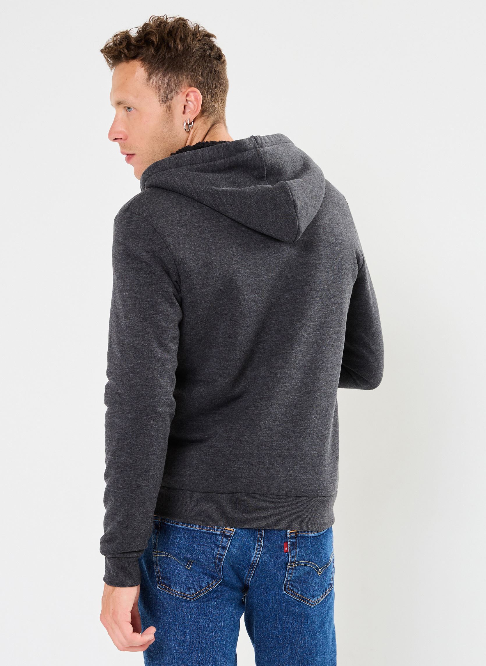 Sweaters met rits MONSHERPA heren grijs MADE BY Sweaters met rits MONSHERPA heren grijs GRIS FONCE CHINE