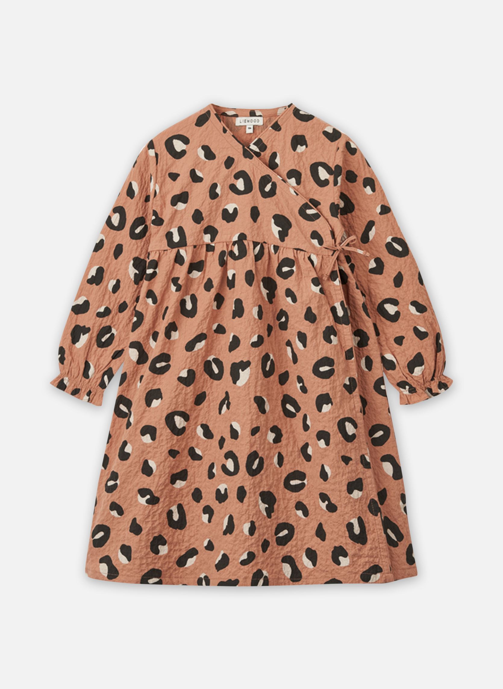 Jurken Cleo Printed Dress meisjes roze Liewood Jurken Cleo Printed Dress meisjes roze Wild Leo / Tuscany rose