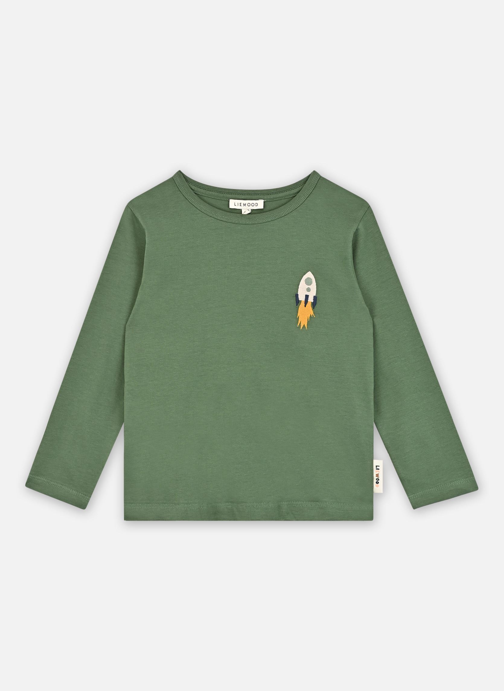 Tee-shirts manches longues Apia Placement Longsleeve T-shirt vert Liewood Tee-shirts manches longues Apia Placement Longsleeve T-shirt vert LOVE MY PLANET / DUSTY IVY MUL