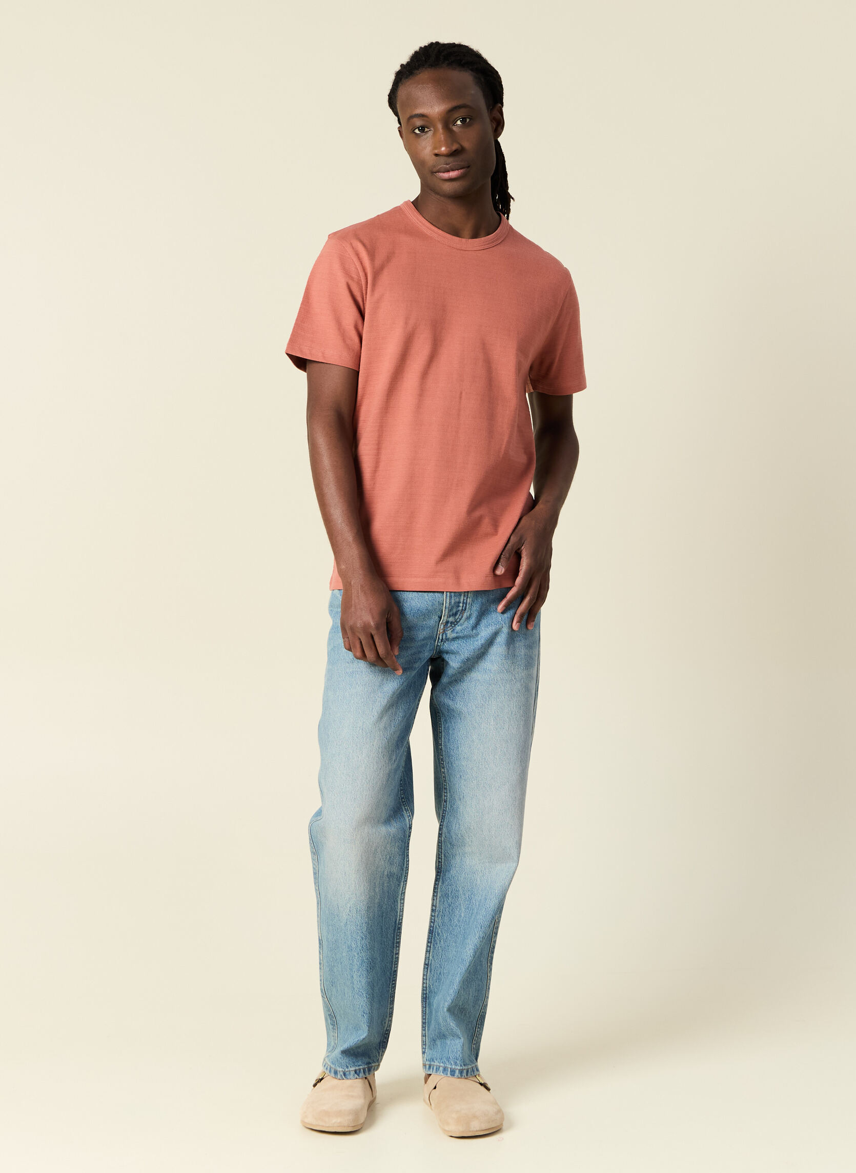Tee-shirts TEECRAFTH homme rose Bonobo Tee-shirts TEECRAFTH homme rose Rose pastel