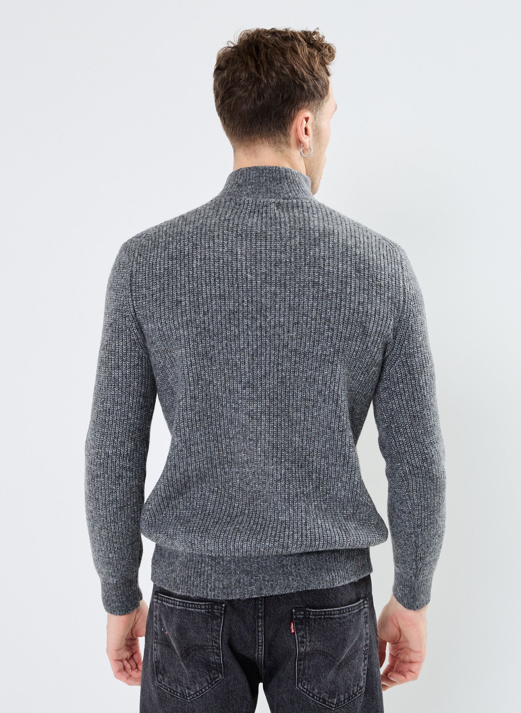 Pullover MONCAMIONNEUR herren grau MADE BY Pullover MONCAMIONNEUR herren grau GRIS CHINÉ FONCÉ