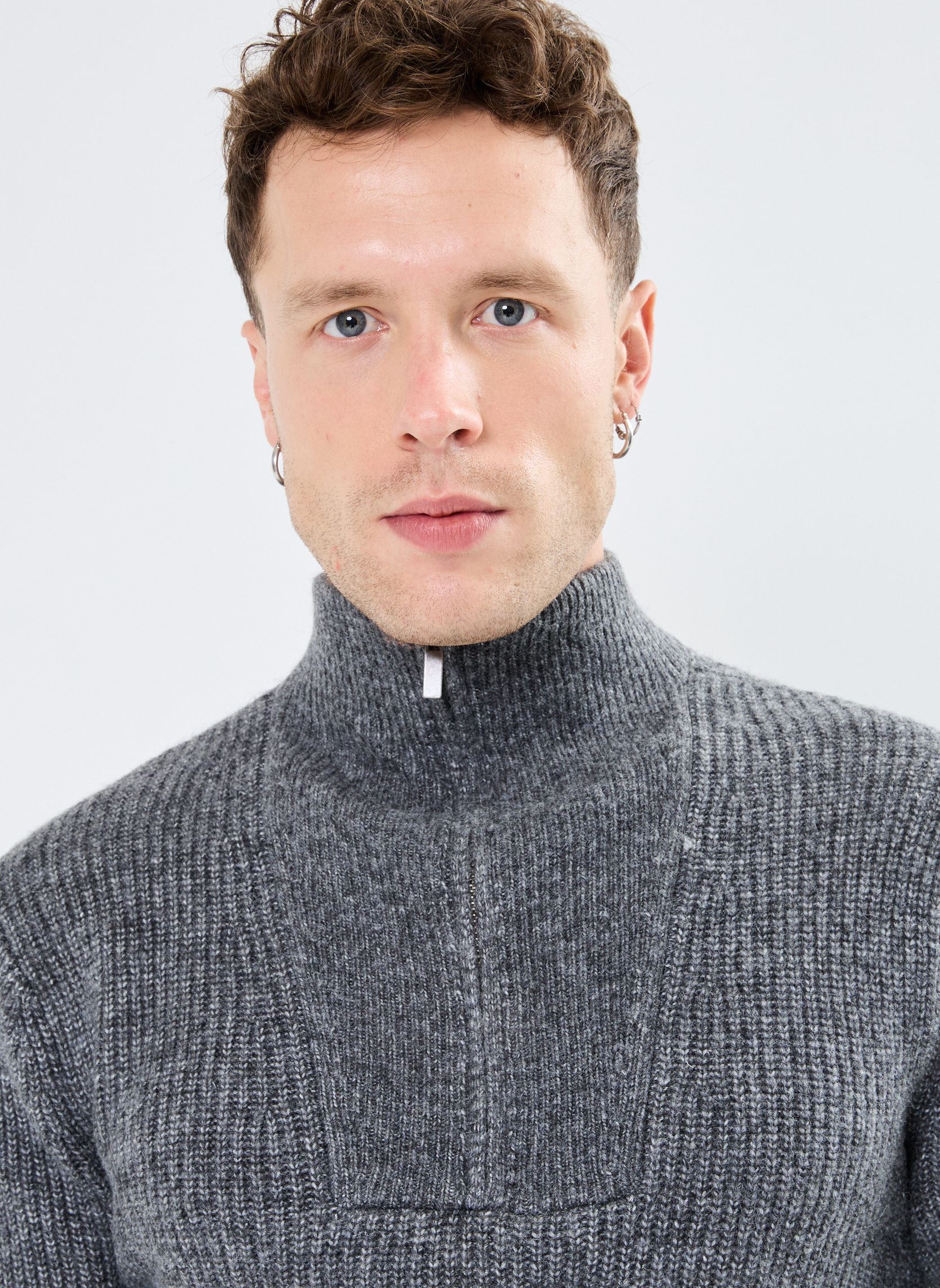Pullover MONCAMIONNEUR herren grau MADE BY Pullover MONCAMIONNEUR herren grau GRIS CHINÉ FONCÉ