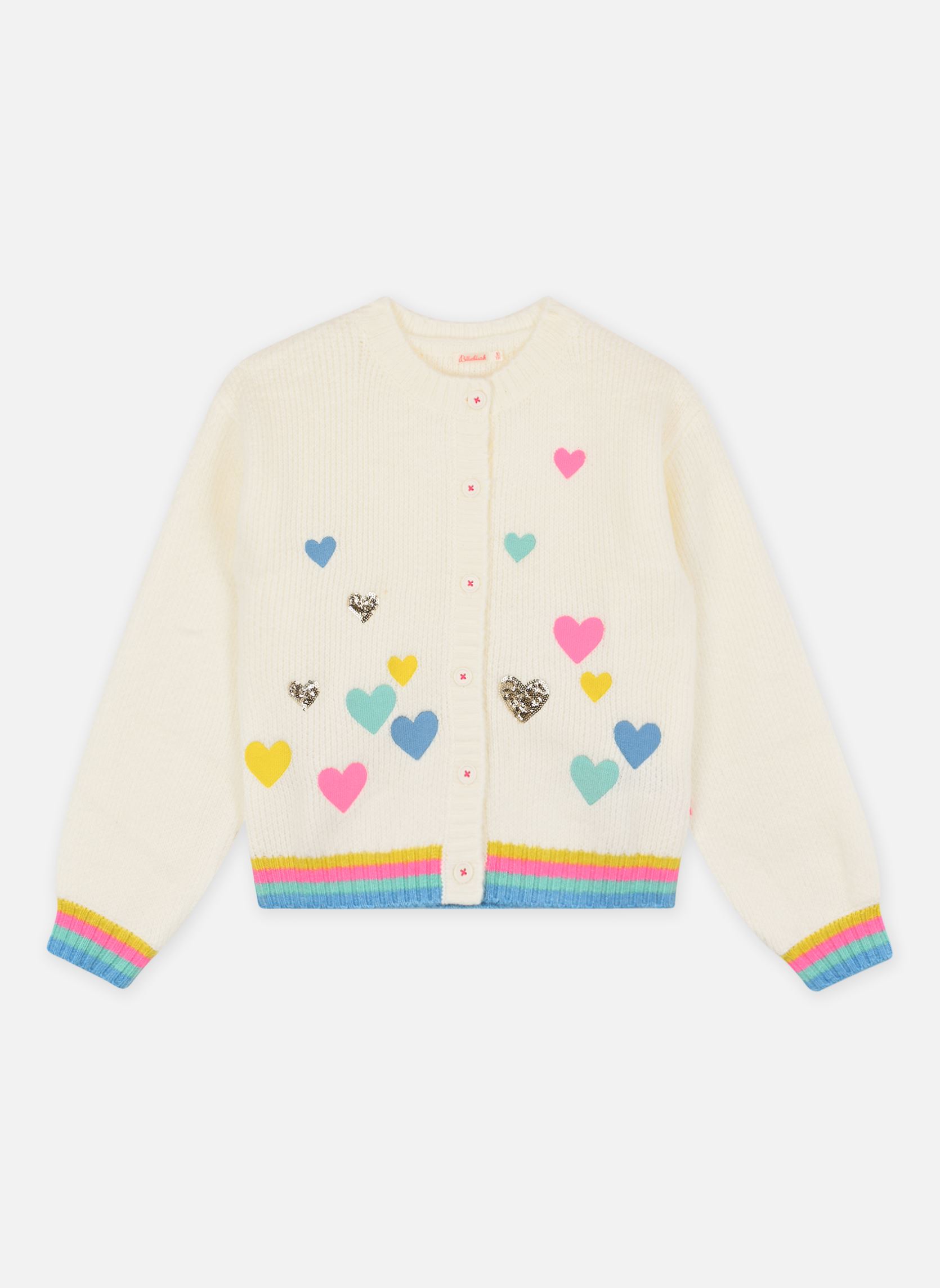 Strickjacken und Westen U20633 mädchen weiß Billieblush Strickjacken und Westen U20633 mädchen weiß RICE