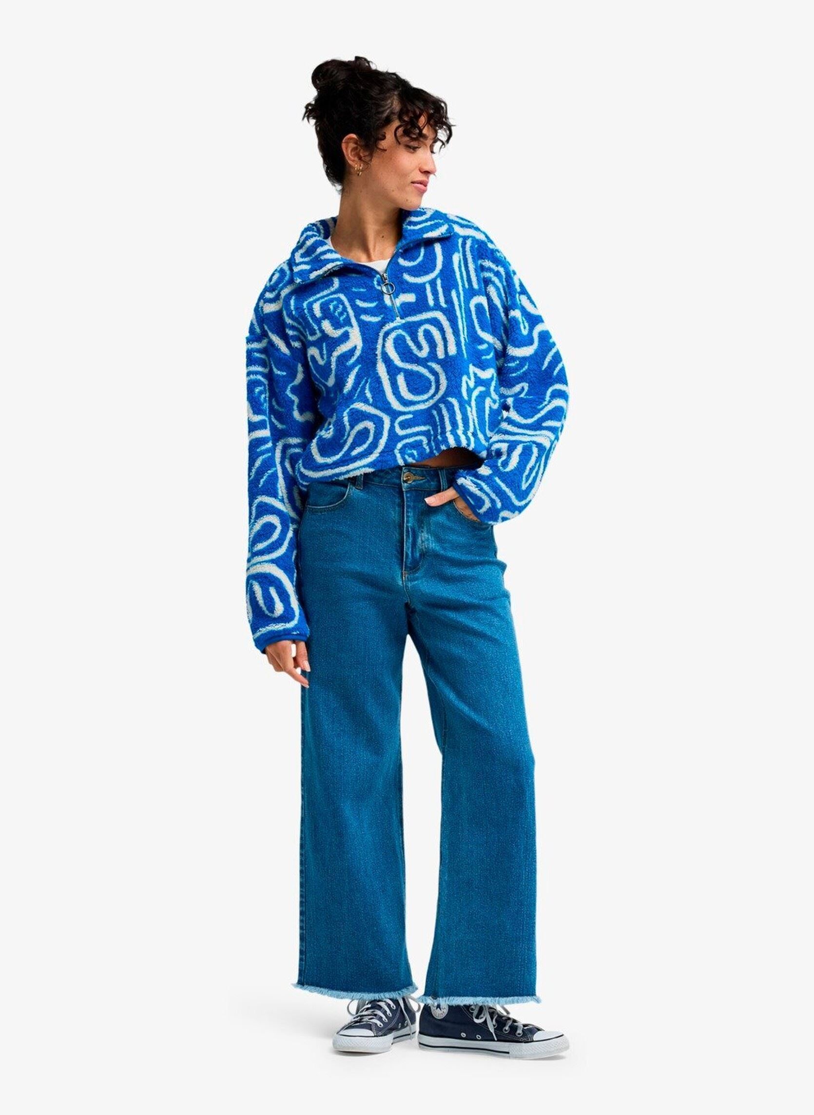 Pulls polaire Holiday Cropped femme bleu Billabong Pulls polaire Holiday Cropped femme bleu TRUE BLUE