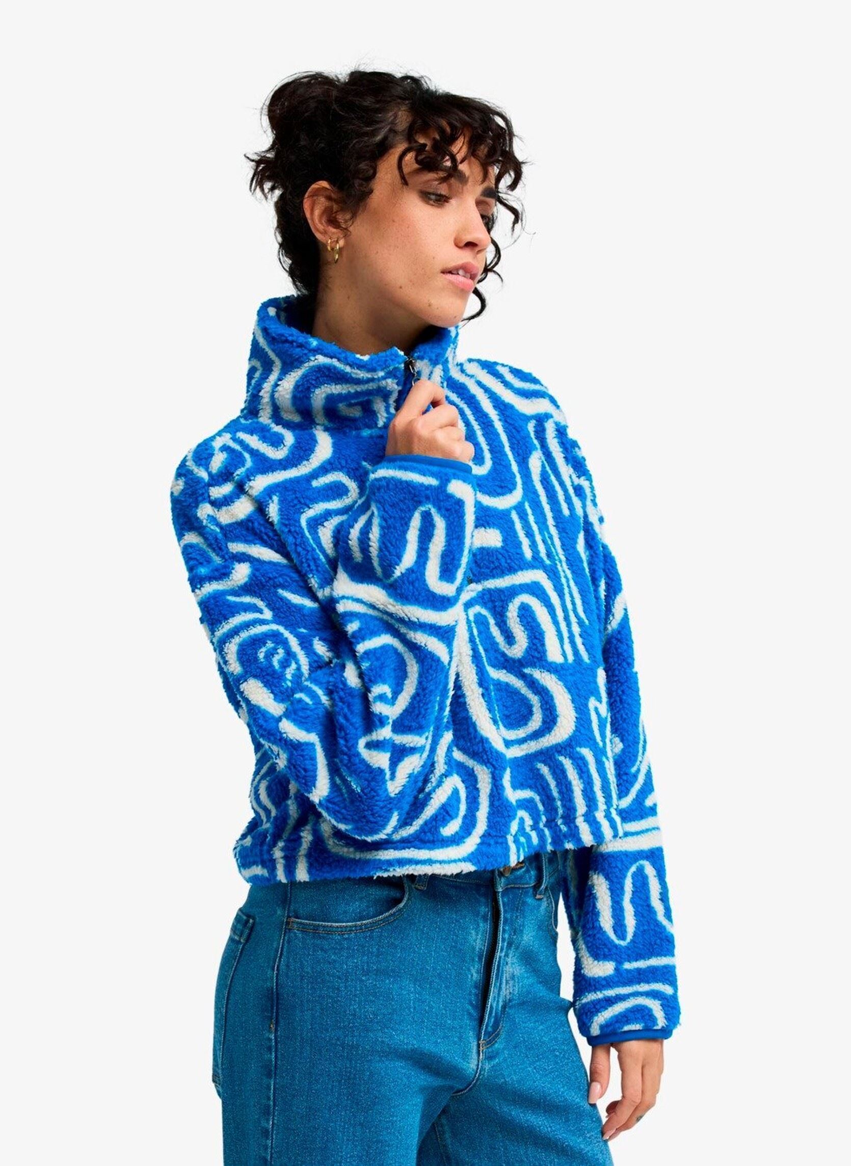 Pulls polaire Holiday Cropped femme bleu Billabong Pulls polaire Holiday Cropped femme bleu TRUE BLUE