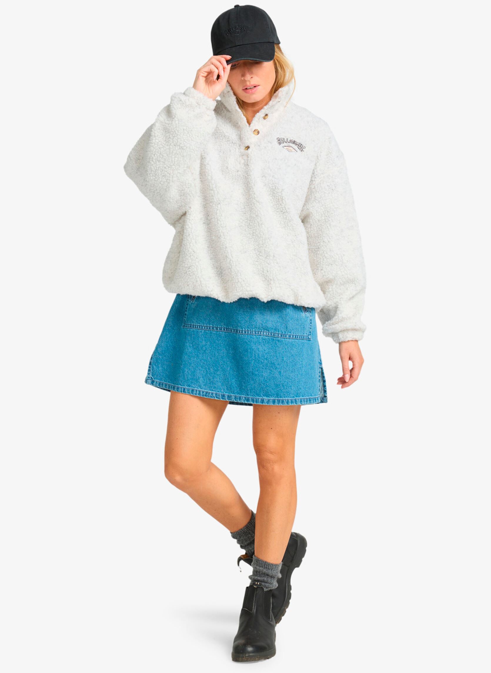 Pulls polaire Run The Road femme blanc Billabong Pulls polaire Run The Road femme blanc WHITECAP