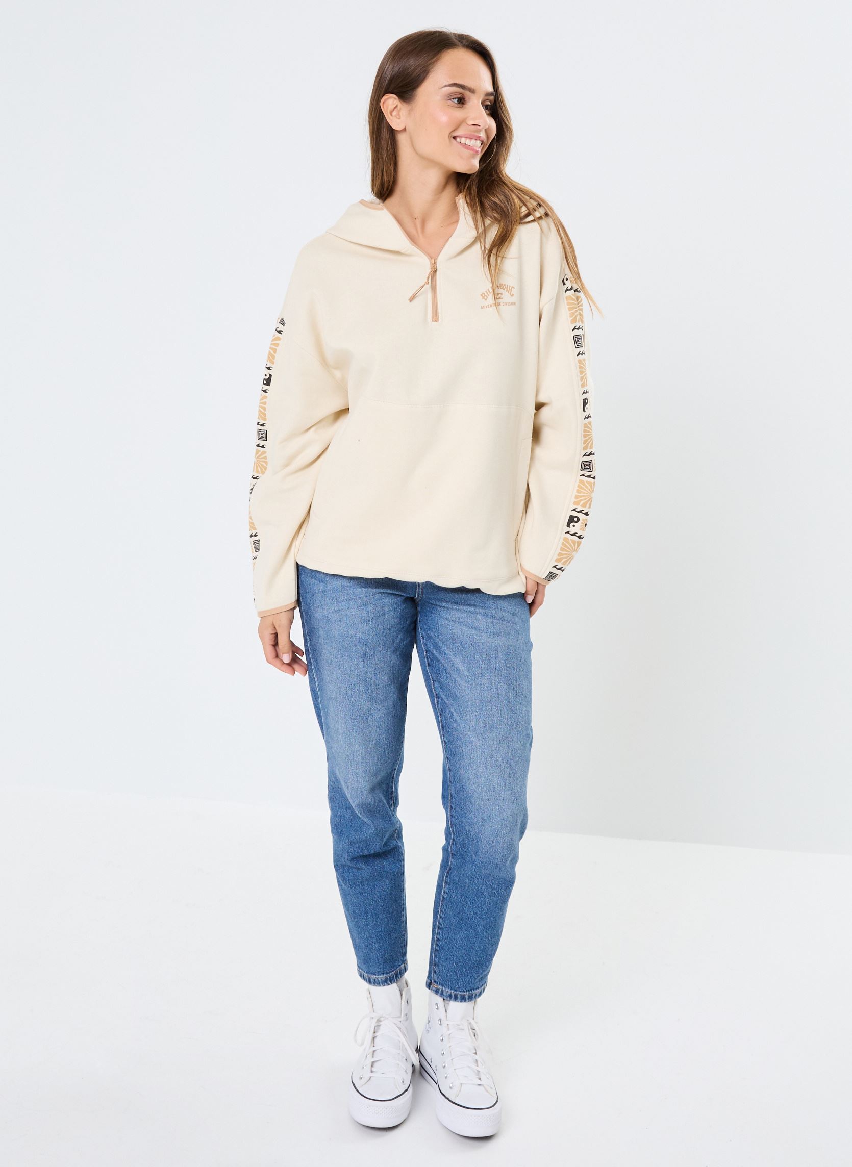 Sweats zippés Surf Adventure ABJFT00454 femme beige Billabong Sweats zippés Surf Adventure ABJFT00454 femme beige WHITE CAP