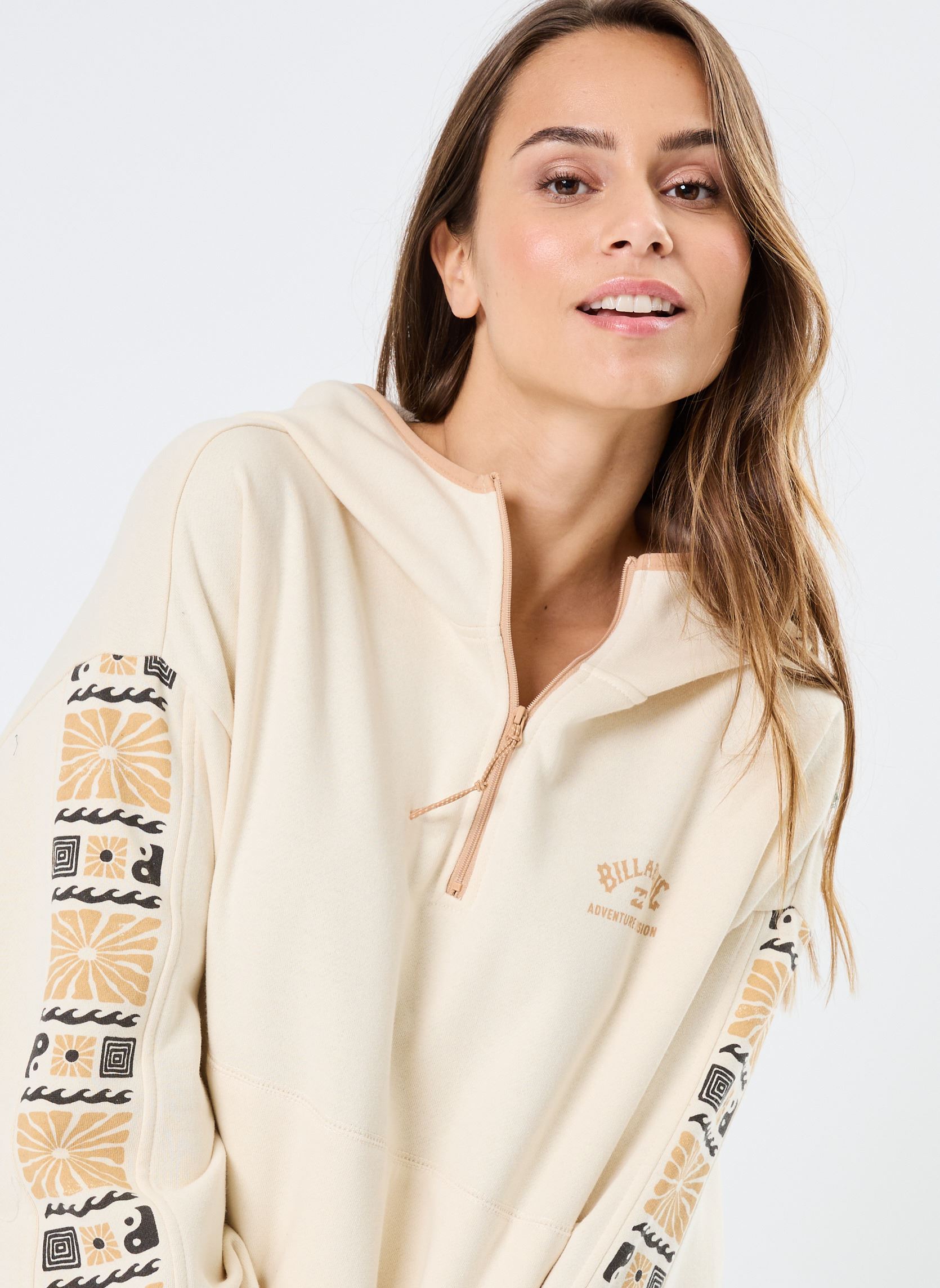 Sweats zippés Surf Adventure ABJFT00454 femme beige Billabong Sweats zippés Surf Adventure ABJFT00454 femme beige WHITE CAP