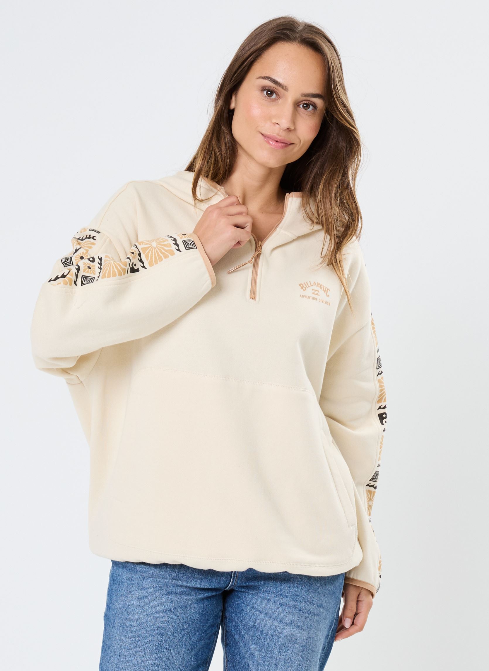 Sweats zippés Surf Adventure ABJFT00454 femme beige Billabong Sweats zippés Surf Adventure ABJFT00454 femme beige WHITE CAP
