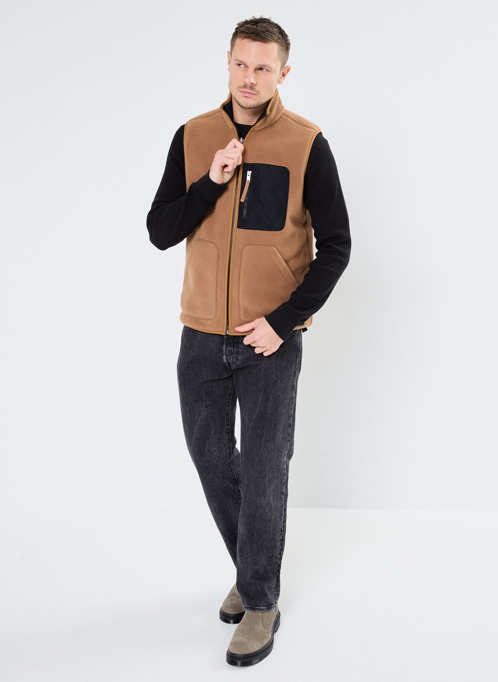 Vestes polaires Polaire en sherpa réversible - Compatibl homme marron Aigle Vestes polaires Polaire en sherpa réversible - Compatibl homme marron Kraft
