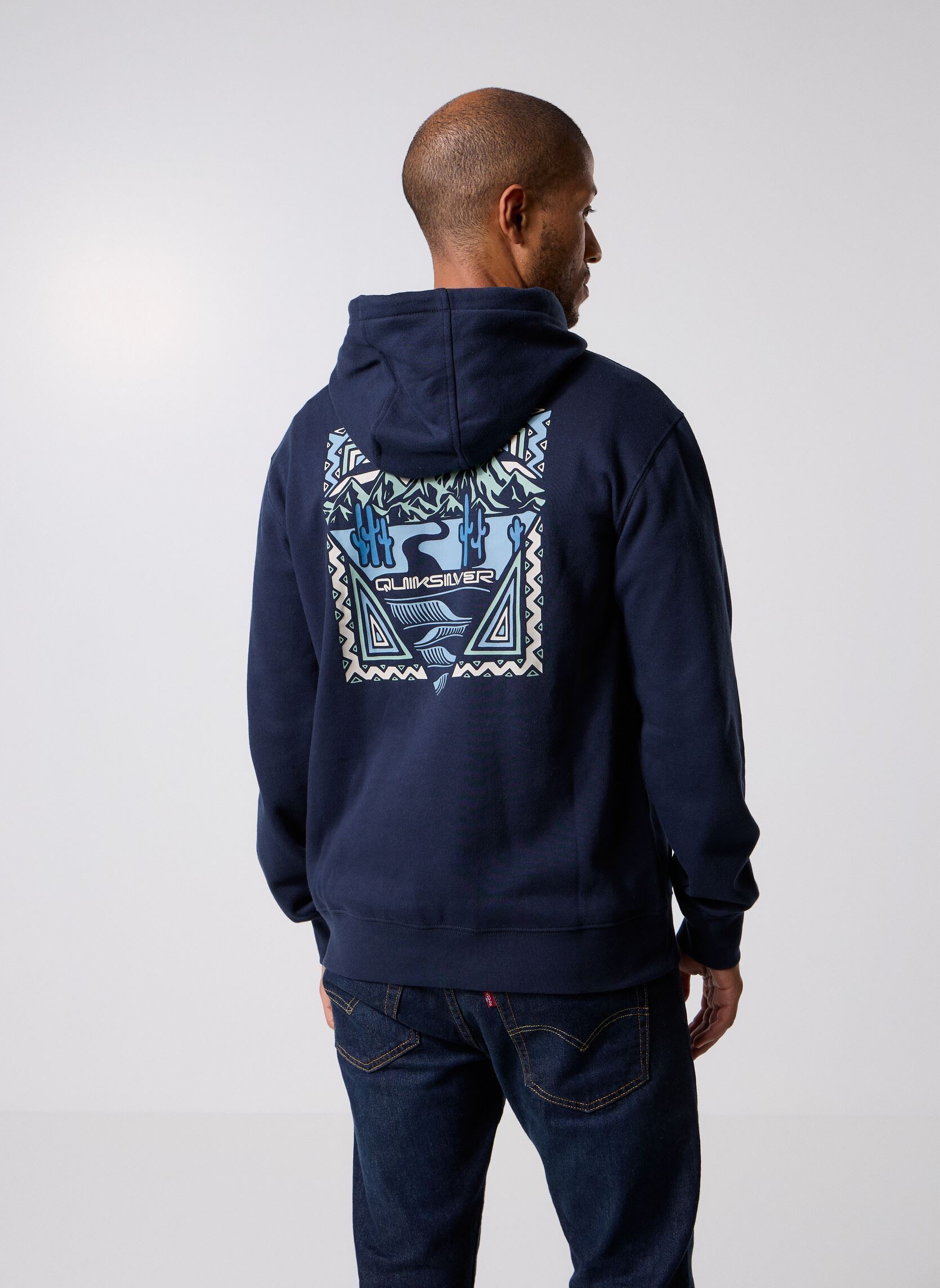 Hoodies Graphic Hoodie heren blauw Quiksilver Hoodies Graphic Hoodie heren blauw Dark Navy