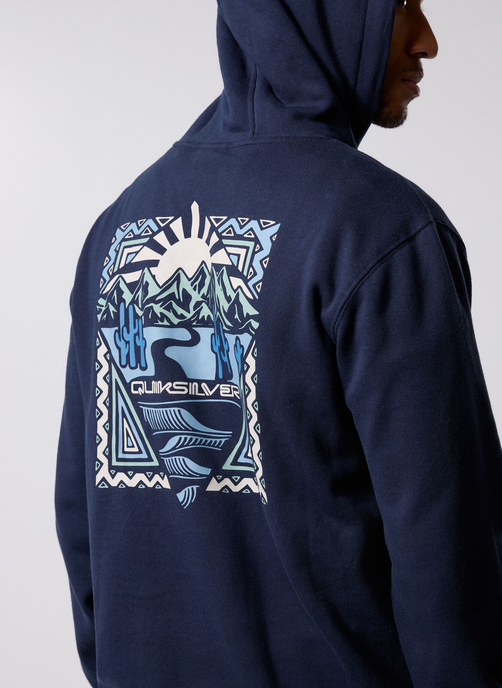 Hoodies Graphic Hoodie heren blauw Quiksilver Hoodies Graphic Hoodie heren blauw Dark Navy