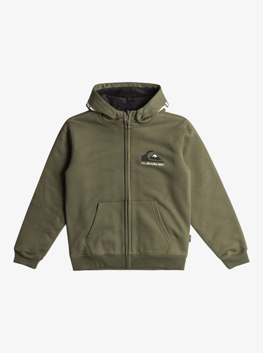 Sweaters met rits Bestwavesherpa jongens groen Quiksilver Sweaters met rits Bestwavesherpa jongens groen FOUR LEAF CLOVER