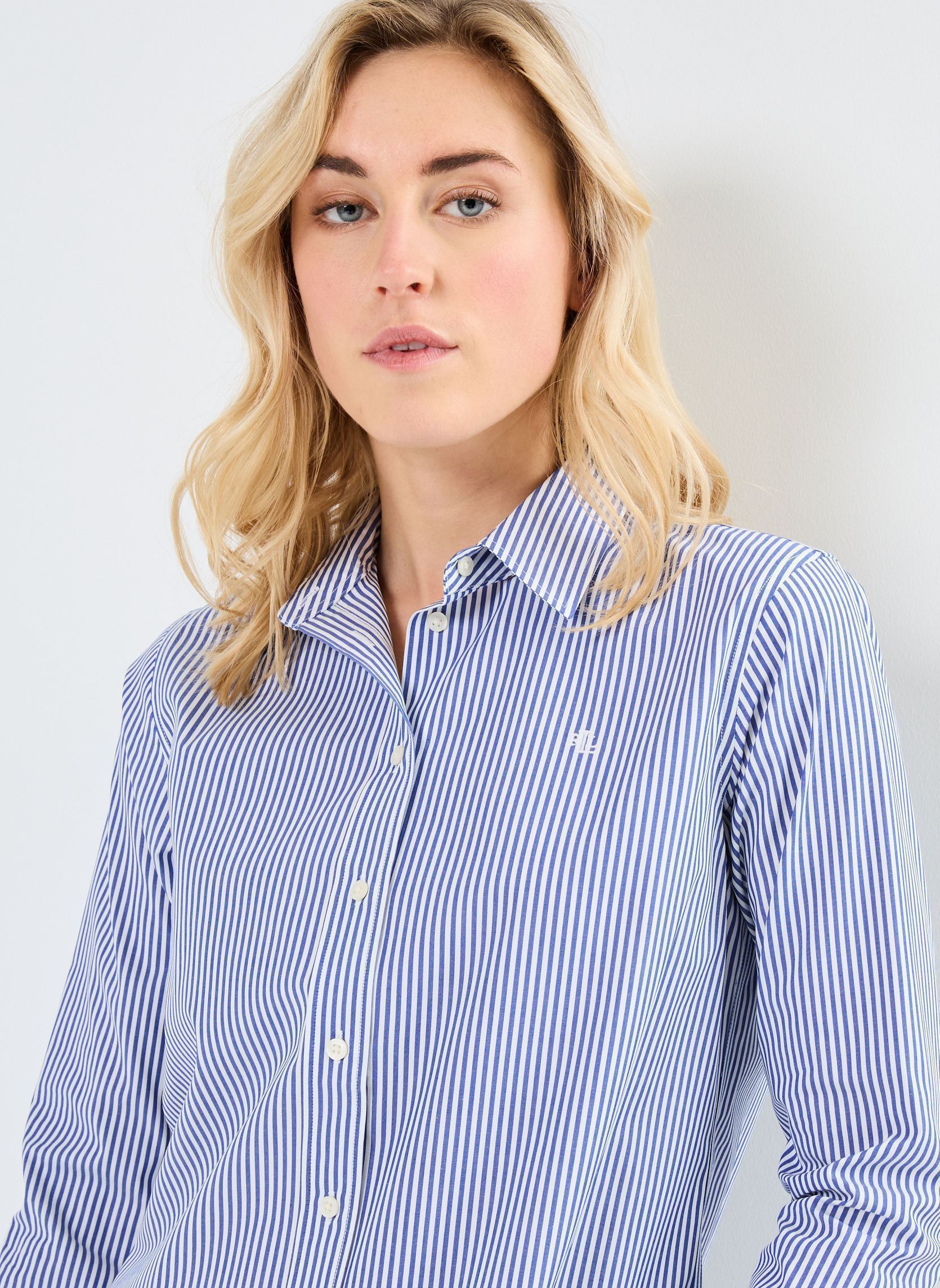 Lange mouw overhemden Jamelko-Long Sleeve-Button Front Shirt dames blauw Lauren Ralph Lauren Lange mouw overhemden Jamelko-Long Sleeve-Button Front Shirt dames blauw BLUE/WHITE