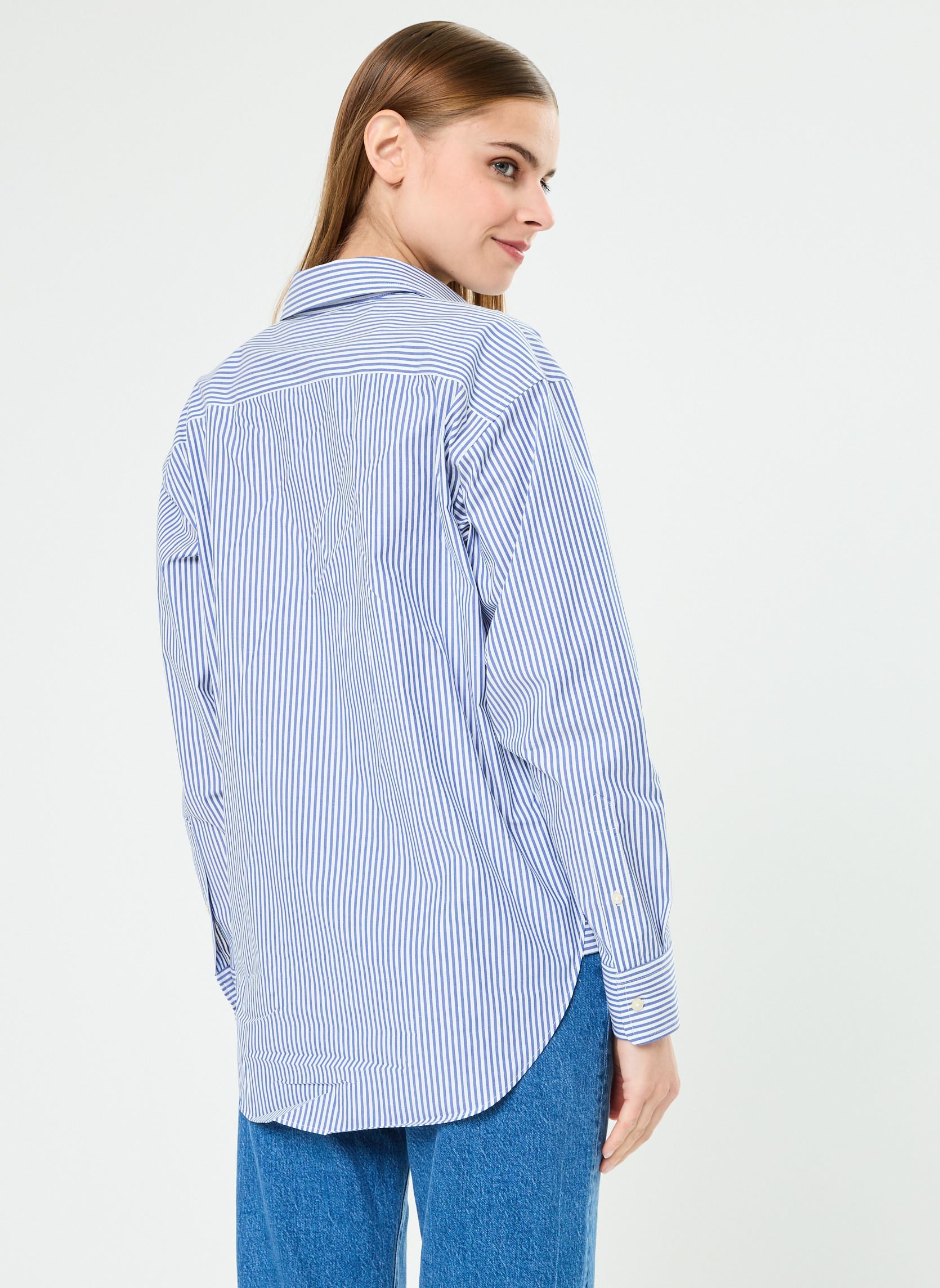 Chemises manches longues Kotta-Long Sleeve-Button Front Shirt femme bleu Lauren Ralph Lauren Chemises manches longues Kotta-Long Sleeve-Button Front Shirt femme bleu BLUE/WHITE