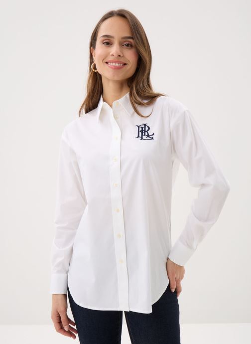 Lauren Ralph Lauren Chemises manches longues Kotta-Long Sleeve-Button Front Shirt femme blanc
