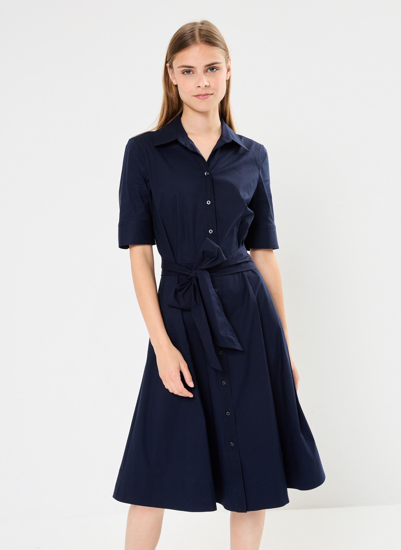 Vêtements Lauren Ralph Lauren Finnbarr Short Sleeve Casual Dress pour Femme