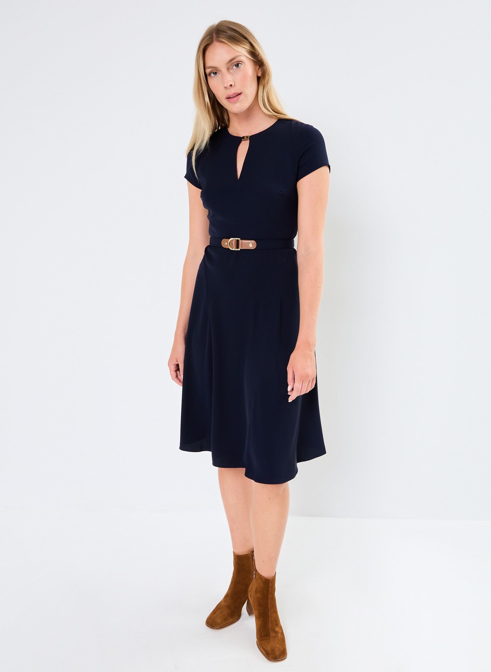 Vêtements Lauren Ralph Lauren Brygitka Short Sleeve Day Dress pour Accessoires