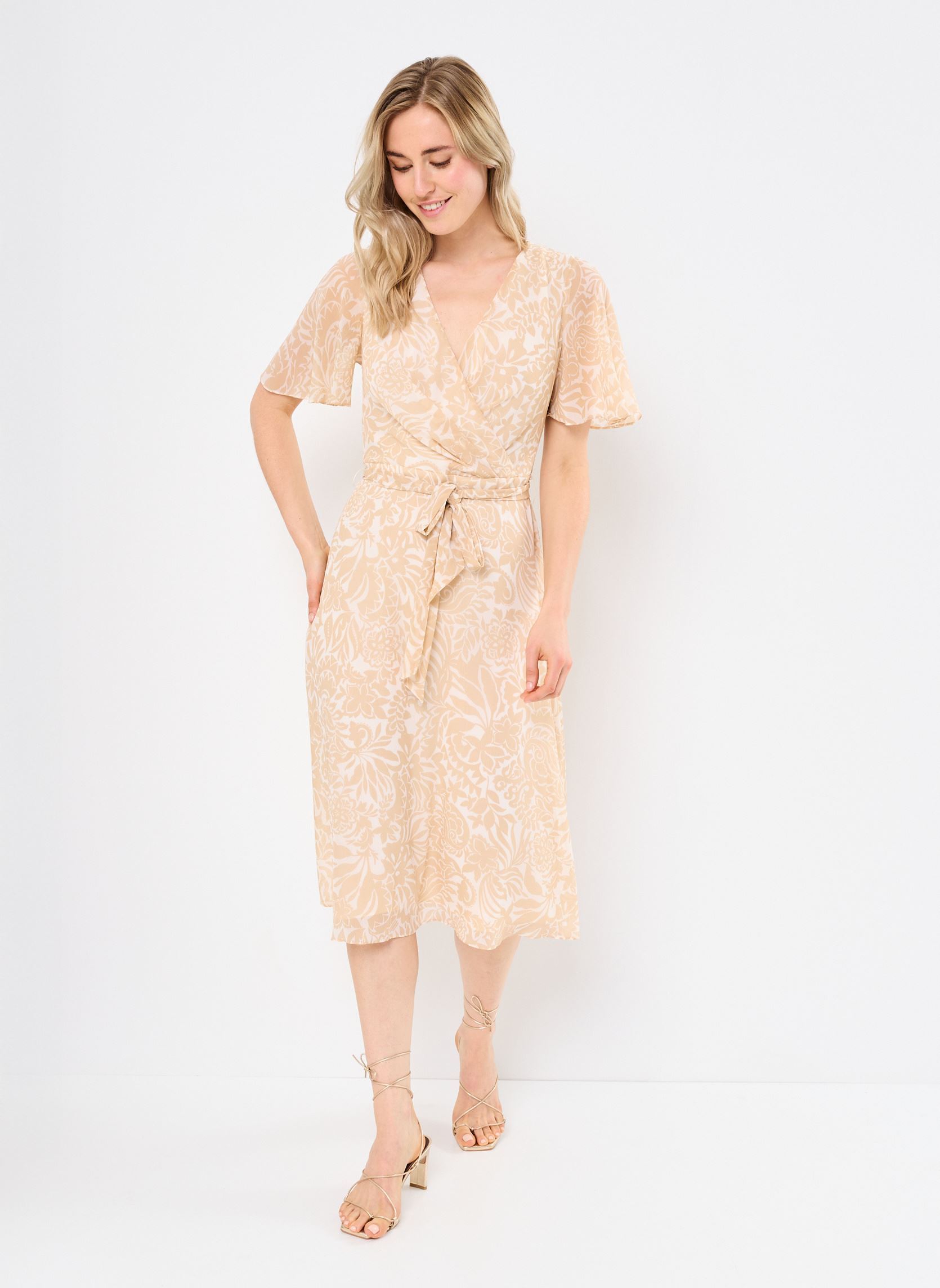 Kleider Filsee-Short Sleeve-Day Dress damen beige Lauren Ralph Lauren Kleider Filsee-Short Sleeve-Day Dress damen beige CREAM/TAN