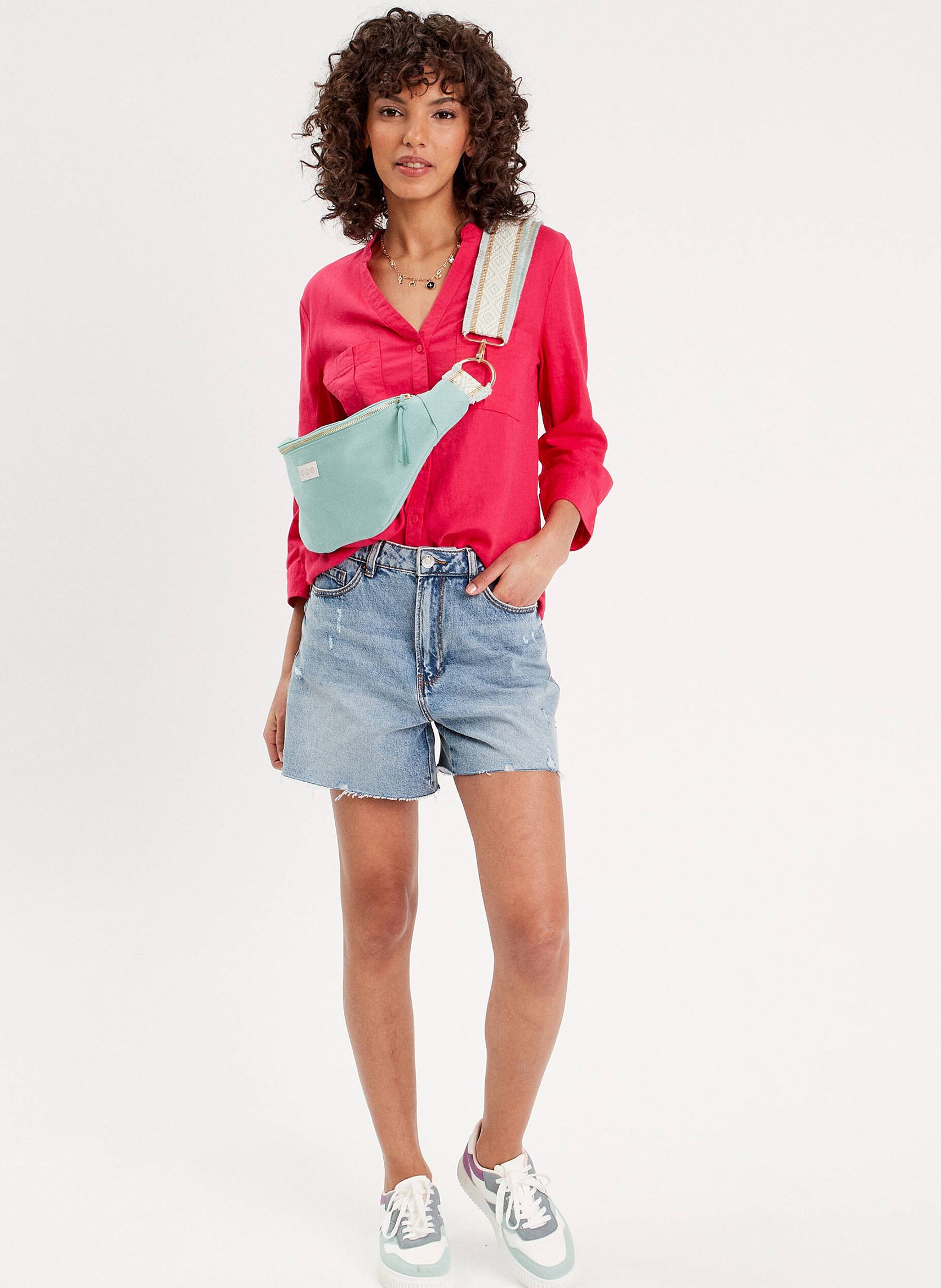 Lange mouw overhemden TULINNEW dames roze Cache Cache Lange mouw overhemden TULINNEW dames roze ROSE RED