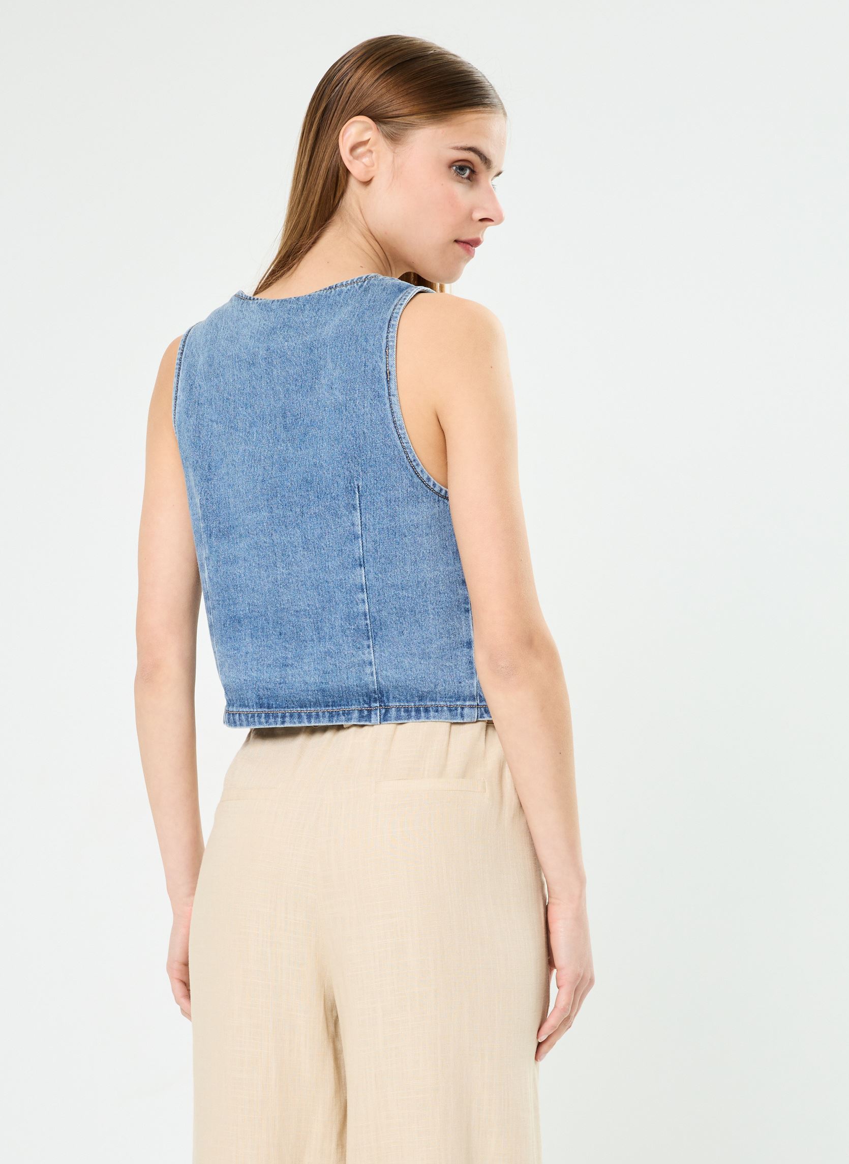 Bodywarmer GILEDENIM dames blauw Cache Cache Bodywarmer GILEDENIM dames blauw DENIM STONE