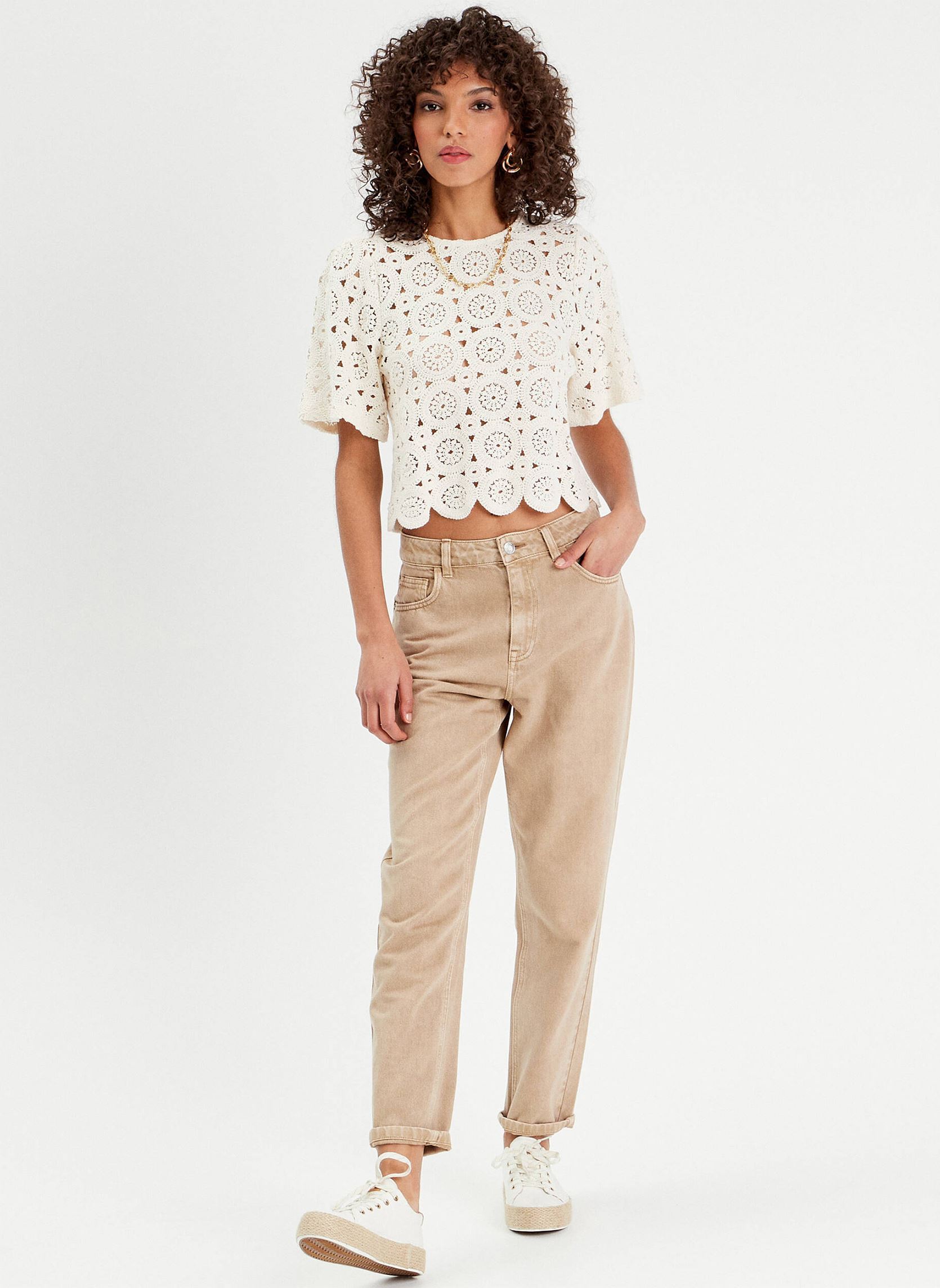 Tee-shirts manches courtes KMACSUM3 femme beige Cache Cache Tee-shirts manches courtes KMACSUM3 femme beige White Swan